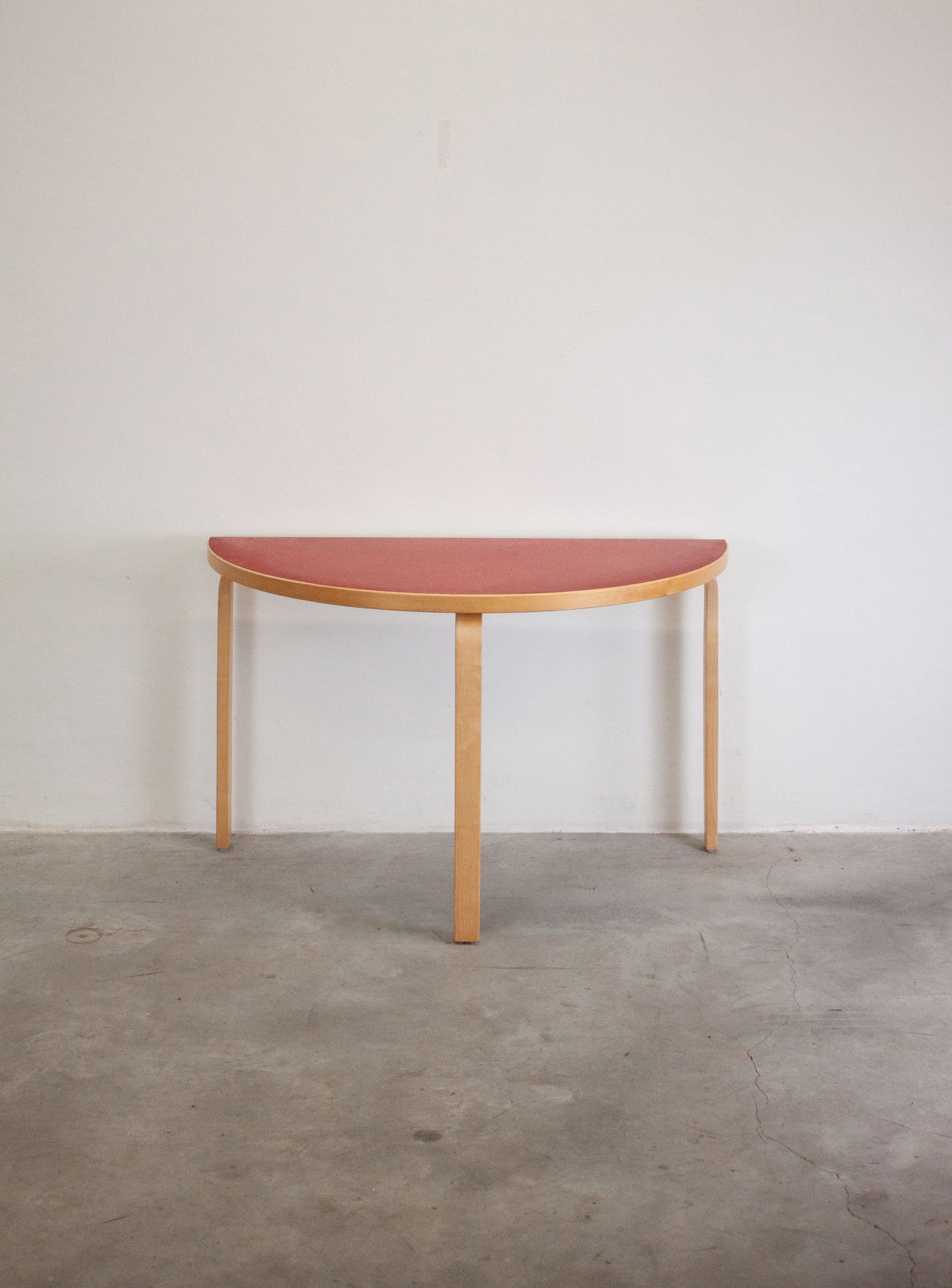 Artek Model 95 Half Round Dining Table by Alvar Aalto (Red)