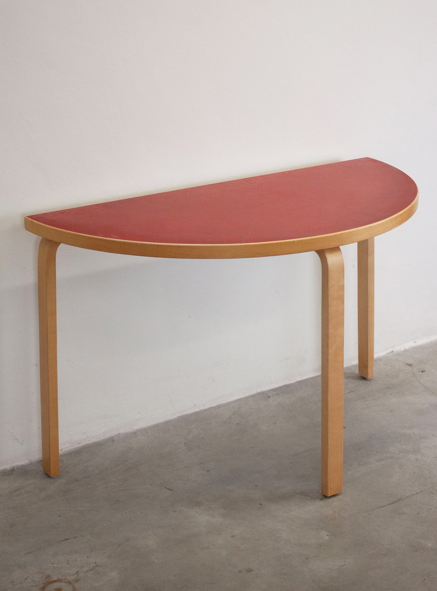 Artek Model 95 Half Round Dining Table by Alvar Aalto (Red)