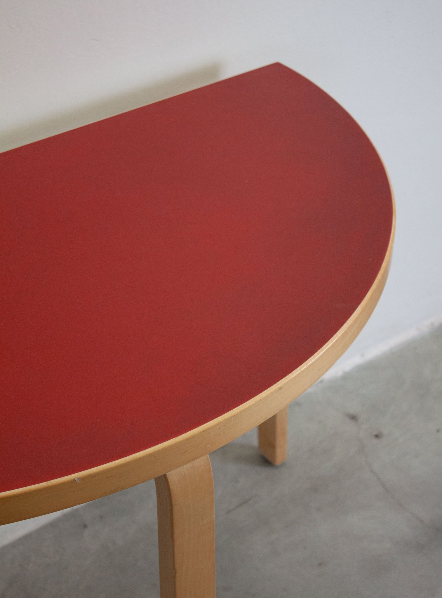 Artek Model 95 Half Round Dining Table by Alvar Aalto (Red)