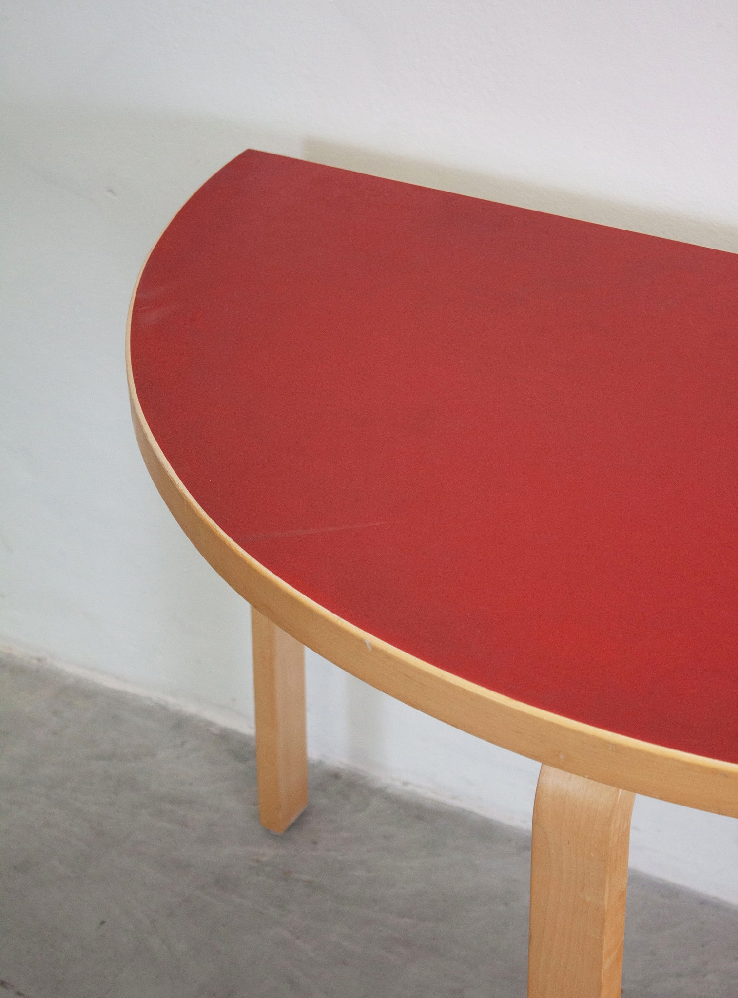 Artek Model 95 Half Round Dining Table by Alvar Aalto (Red)