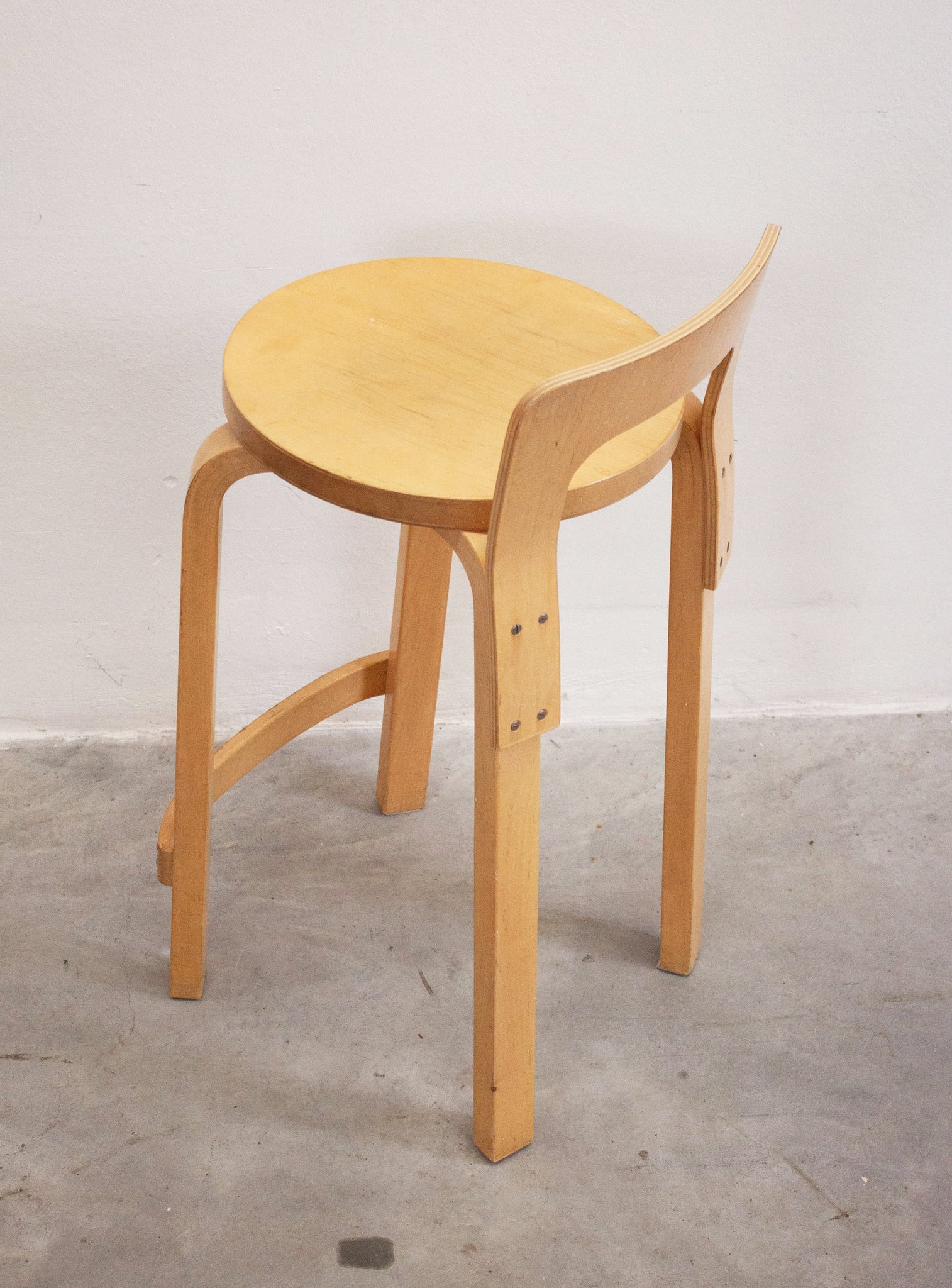 Artek Model K65 Bar Stool by Alvar Aalto (Birch)