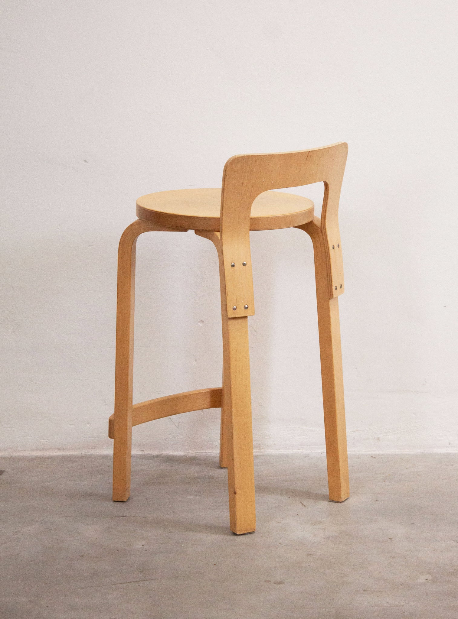 Artek Model K65 Bar Stool by Alvar Aalto (Birch)