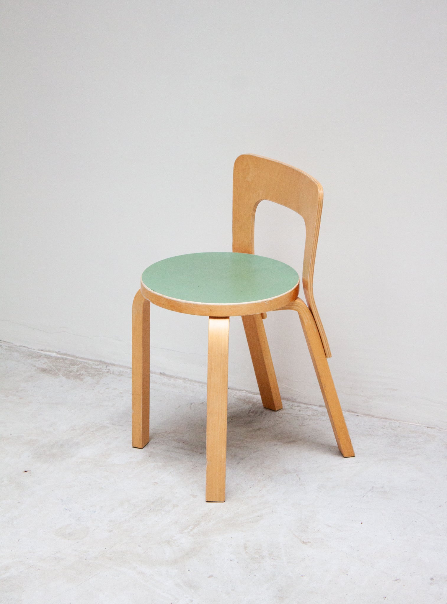 Artek Model 65 Chair by Alvar Aalto (Green)