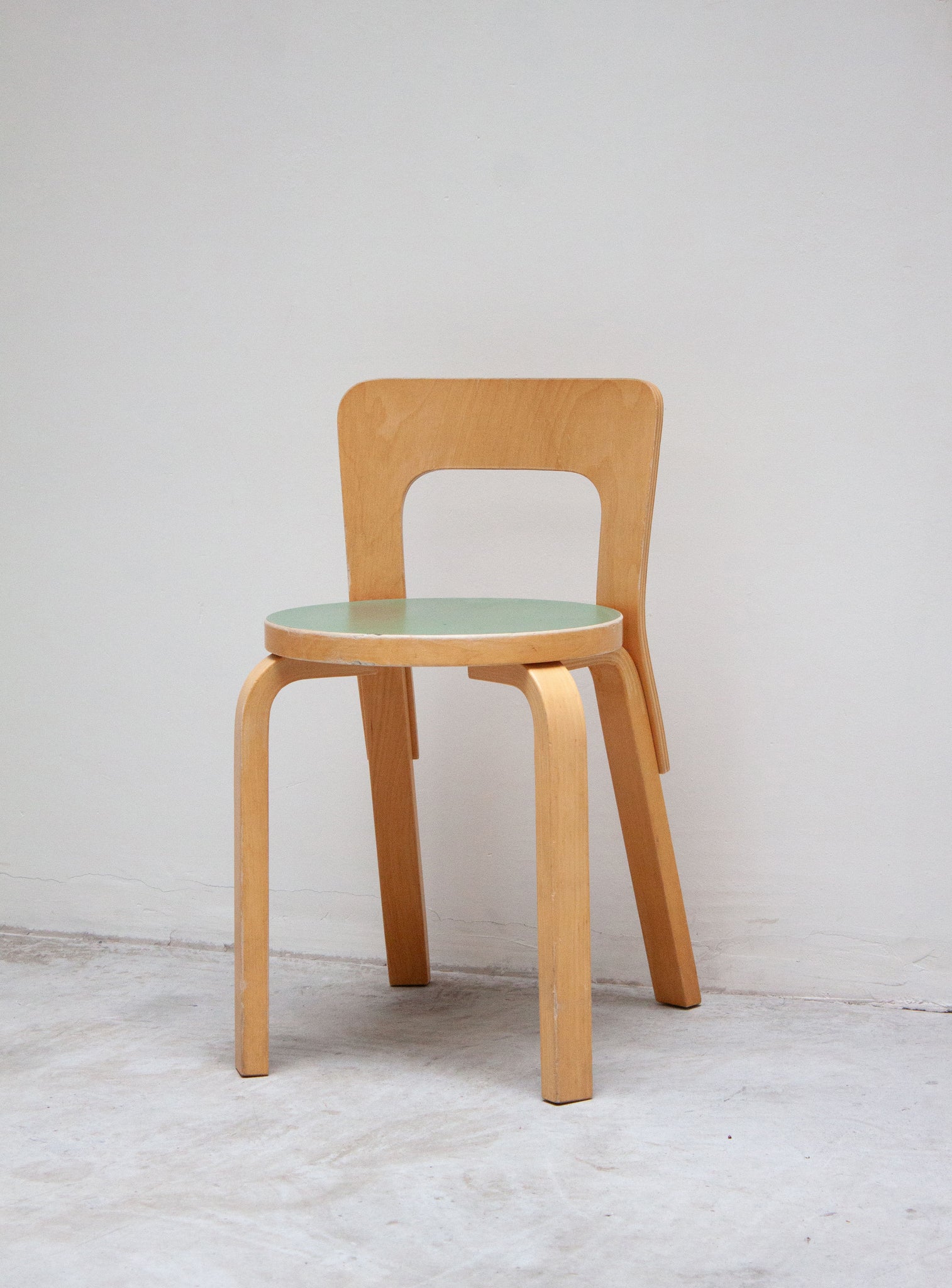 Artek Model 65 Chair by Alvar Aalto (Green)
