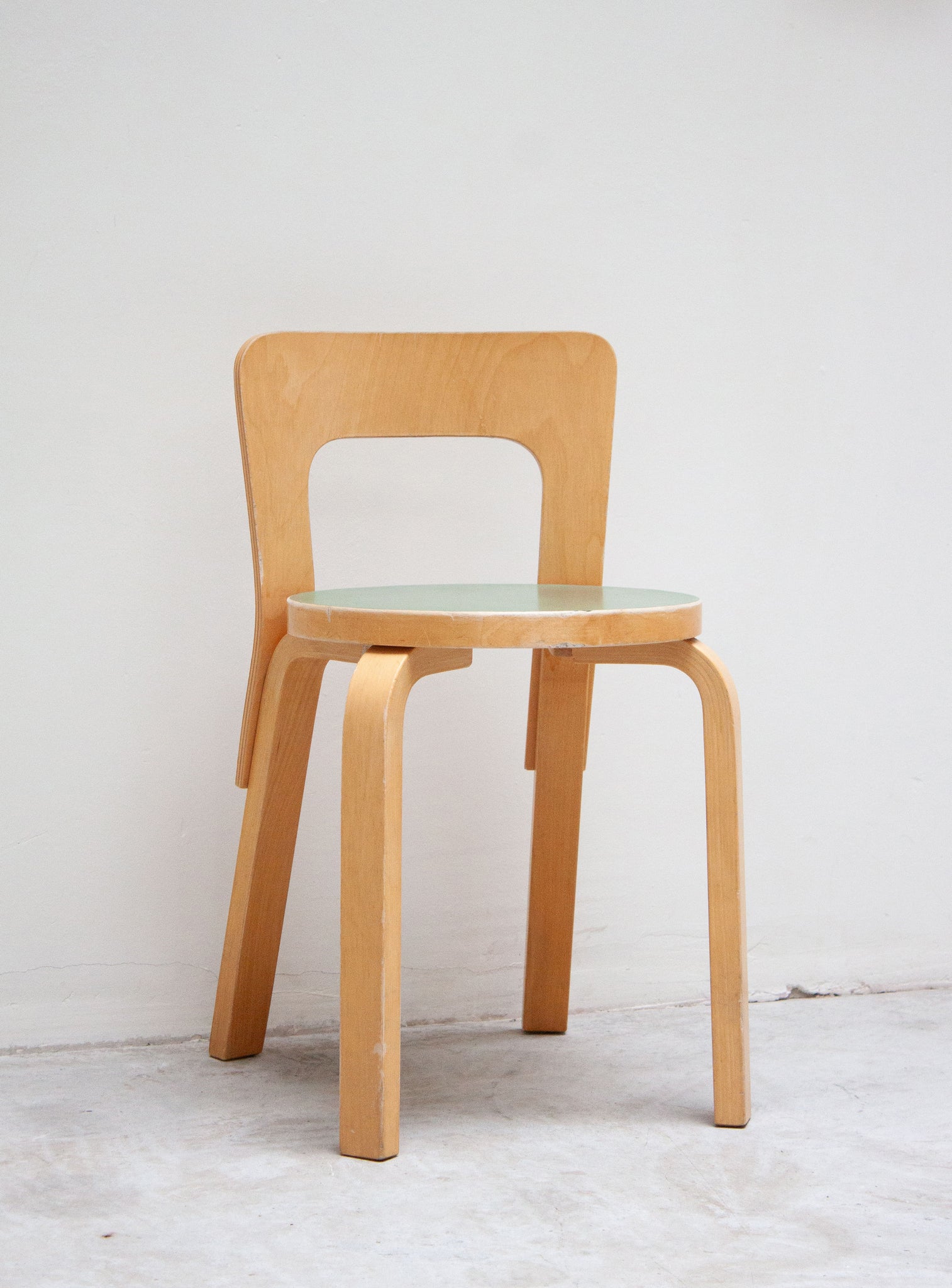Artek Model 65 Chair by Alvar Aalto (Green)