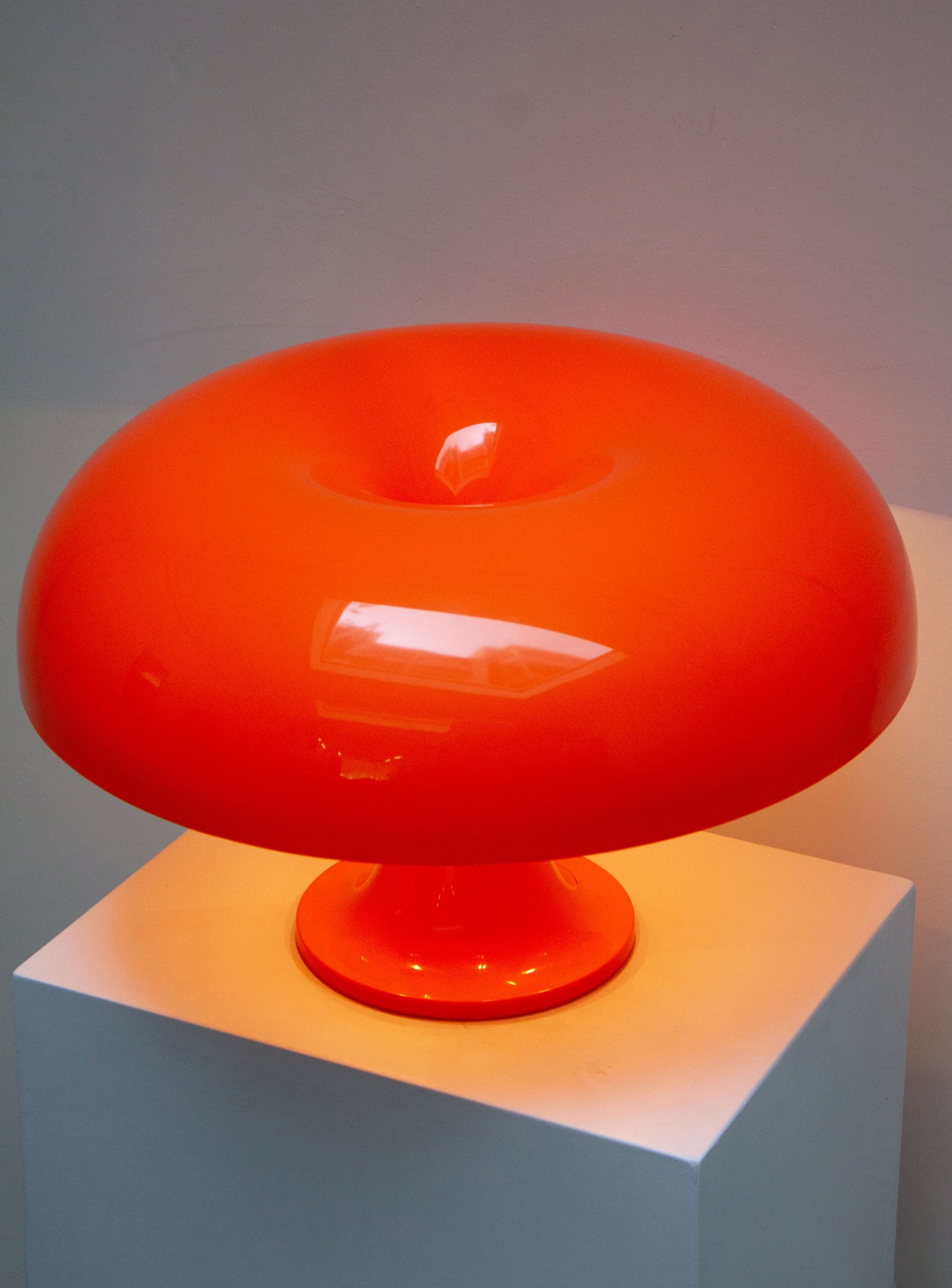 Artemide Nesso Lamp by Giancarlo Mattioli (Orange)