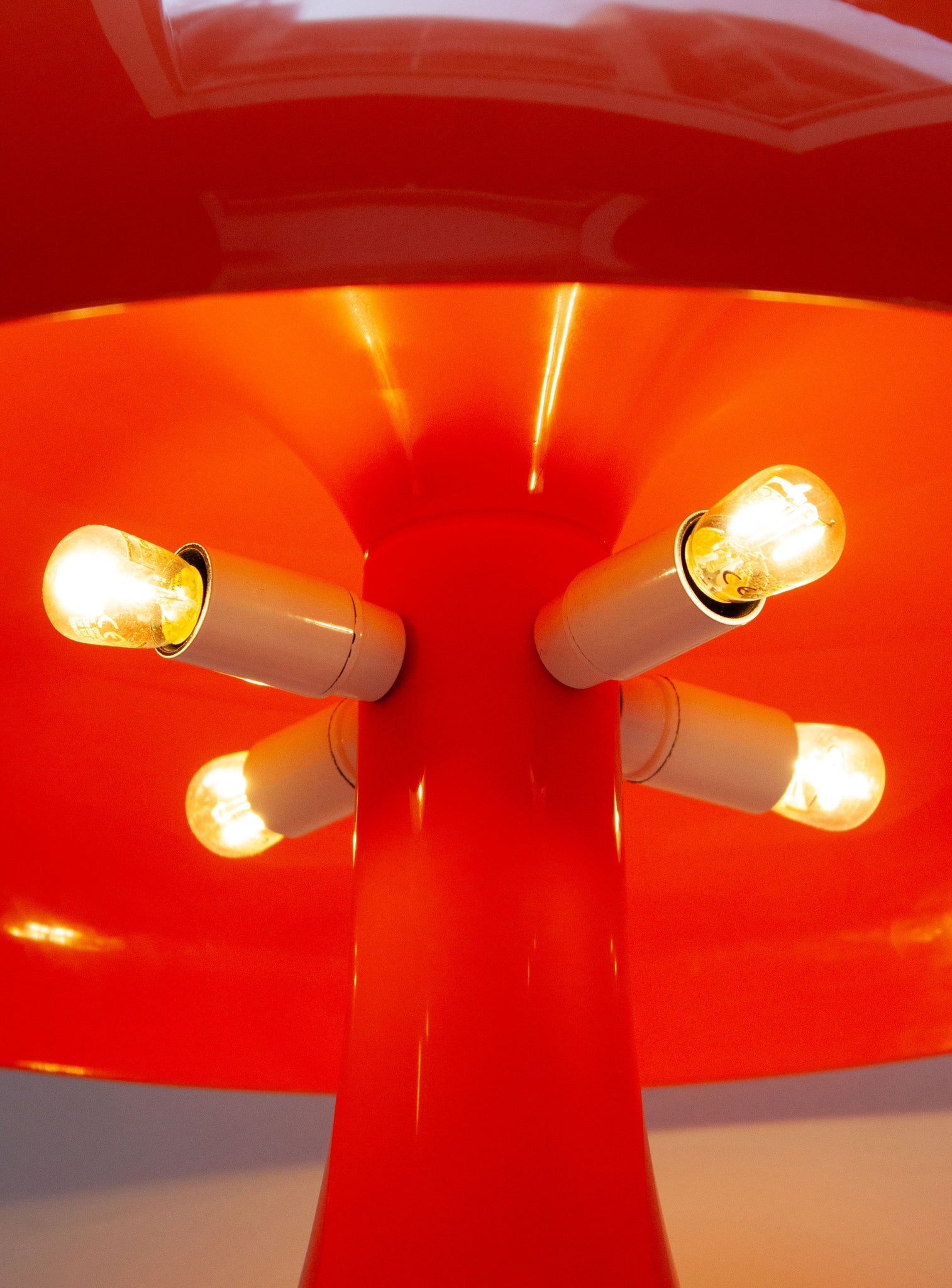 Artemide Nesso Lamp by Giancarlo Mattioli (Orange)