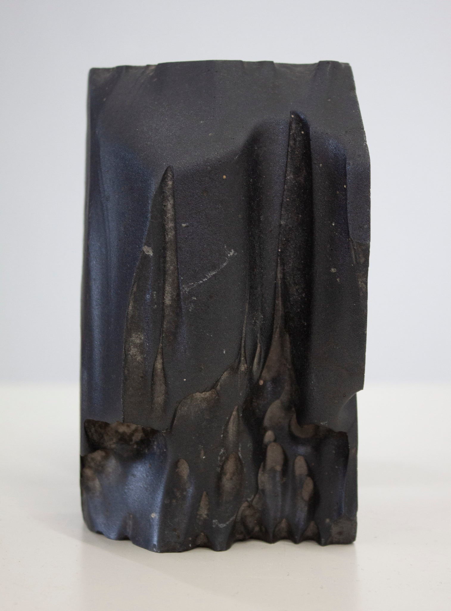 Brutalist Heavy Black Stone Bookends