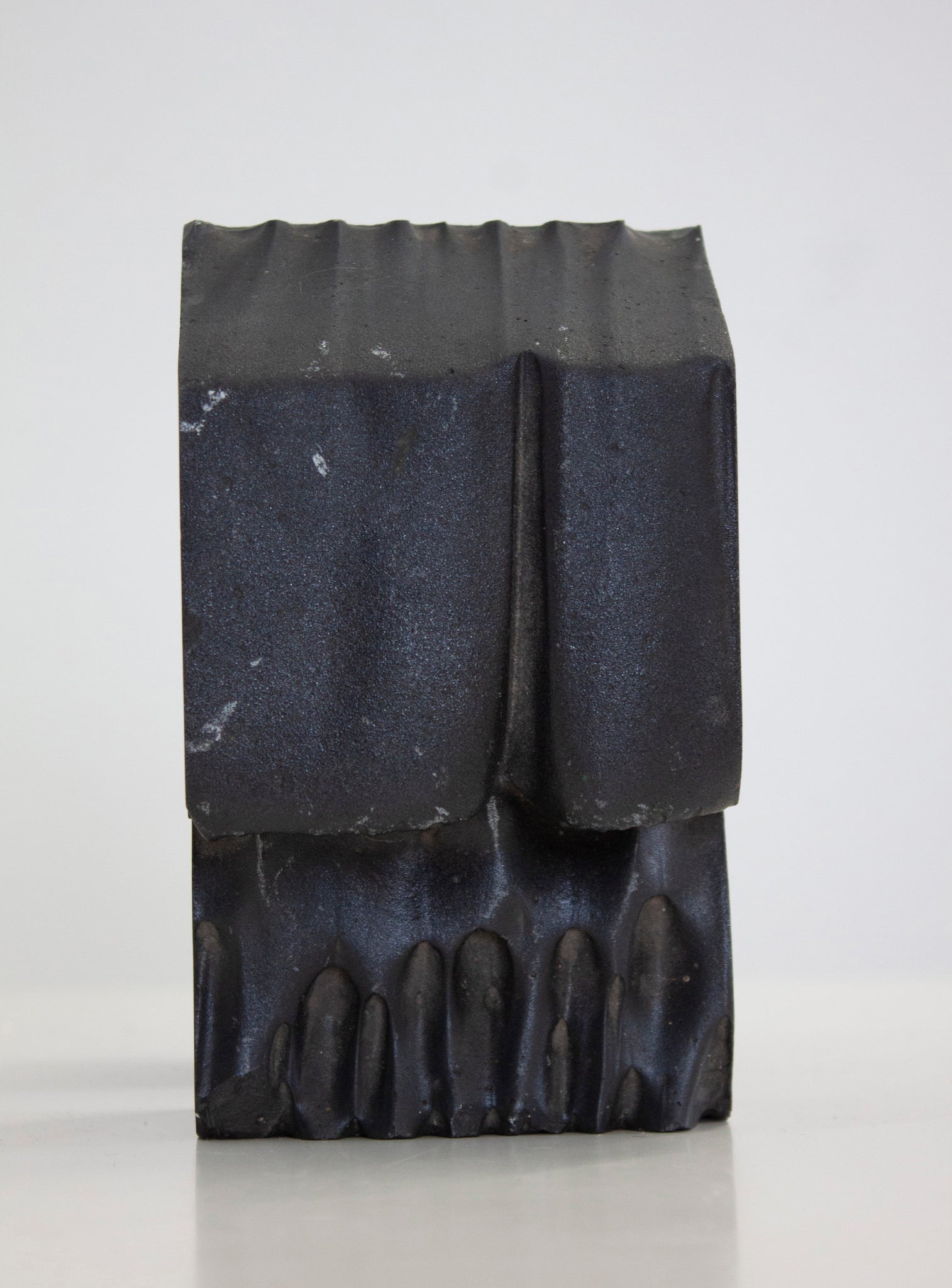 Brutalist Heavy Black Stone Bookends