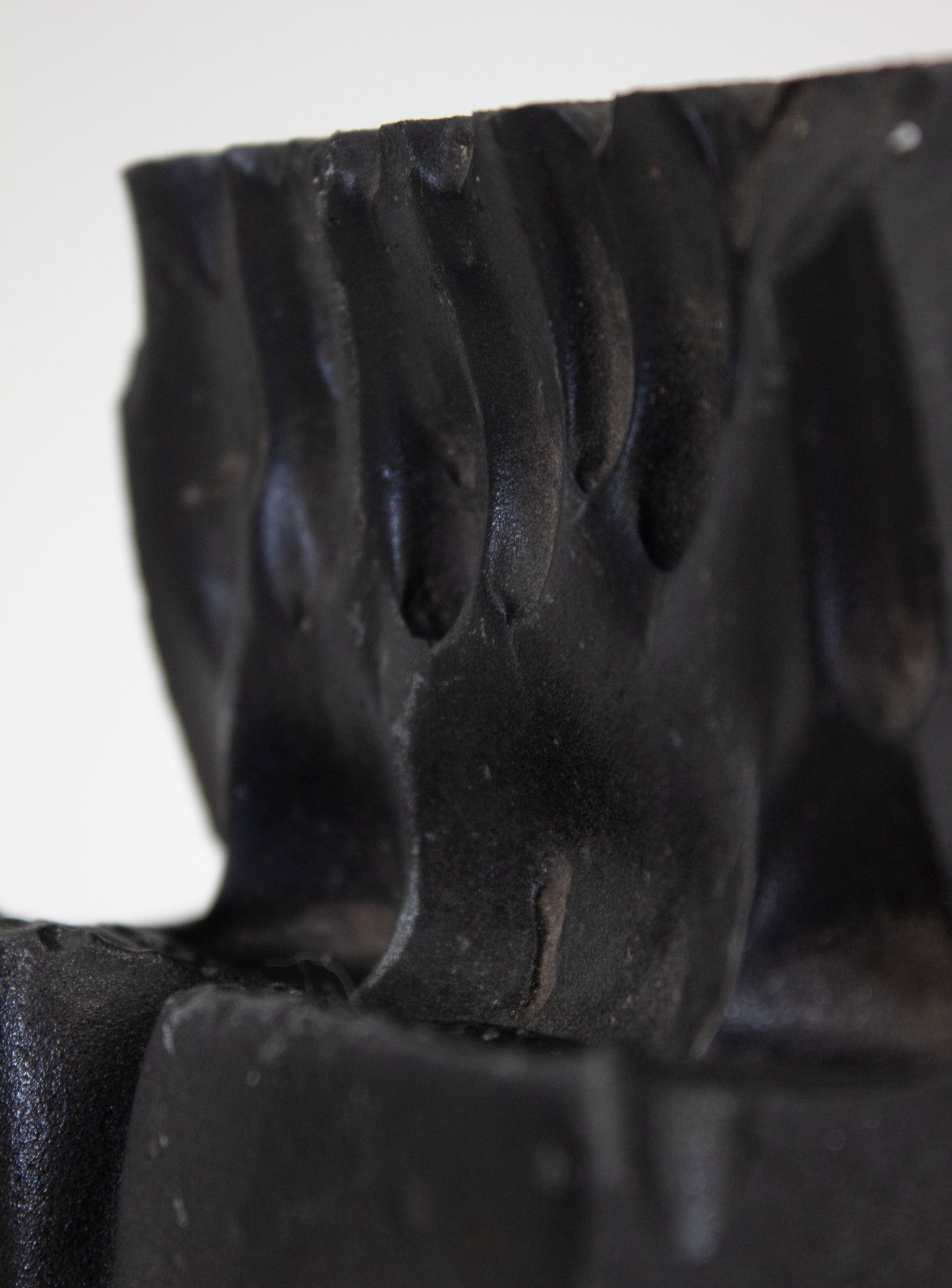 Brutalist Heavy Black Stone Bookends