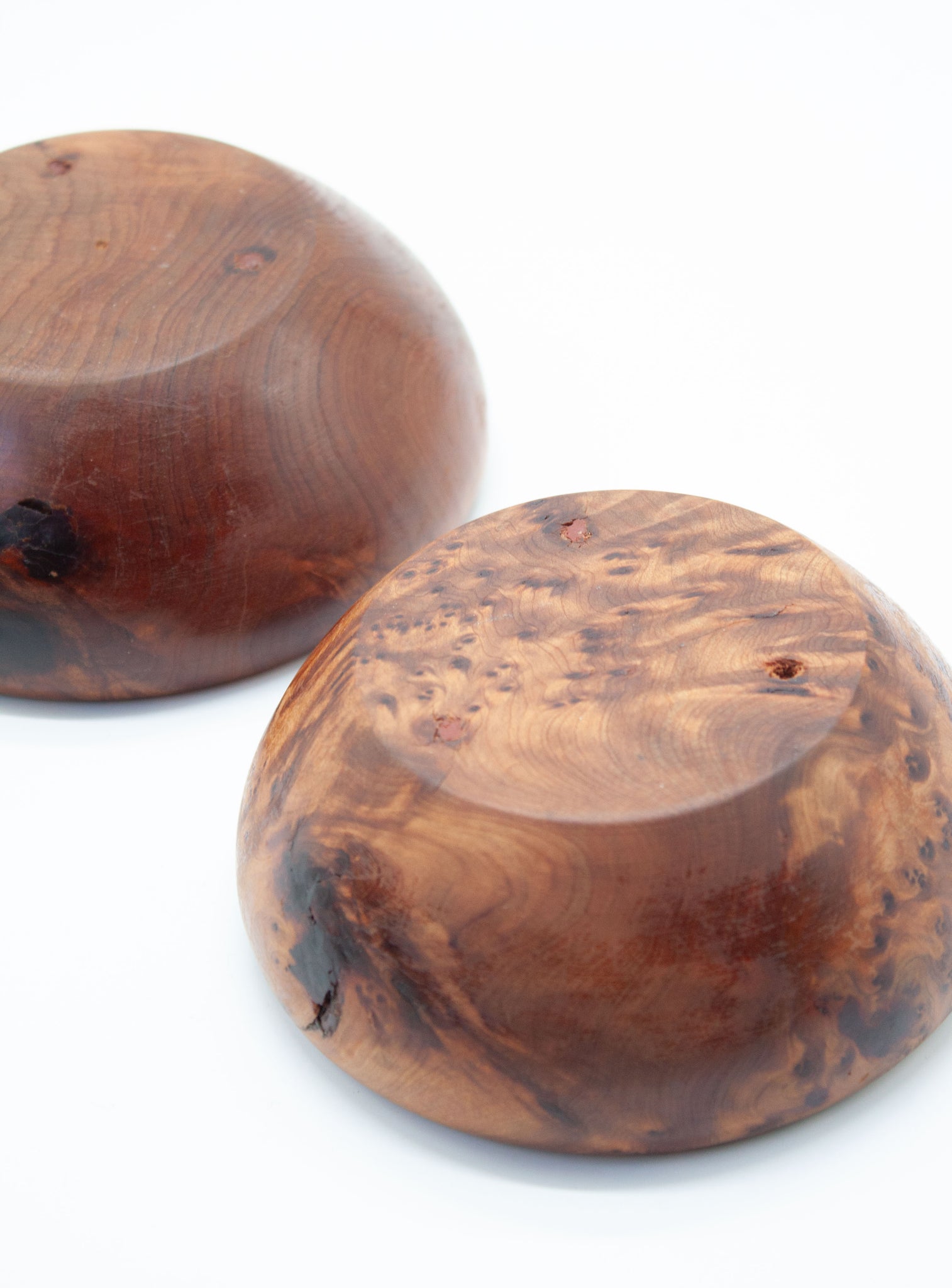 Burl Wooden Bowls (Set of 2)