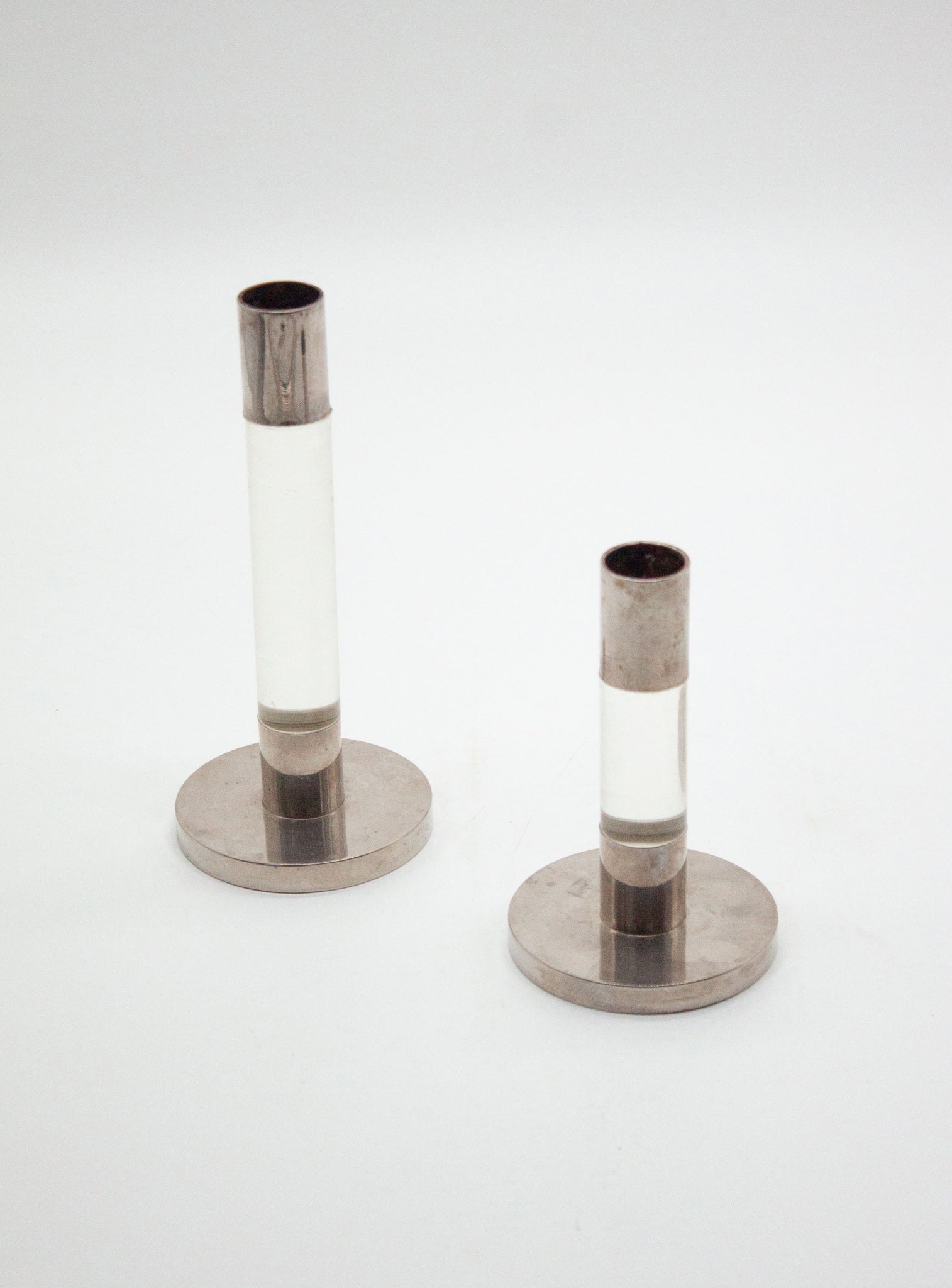 Caravell Design Lucite Candle Holders