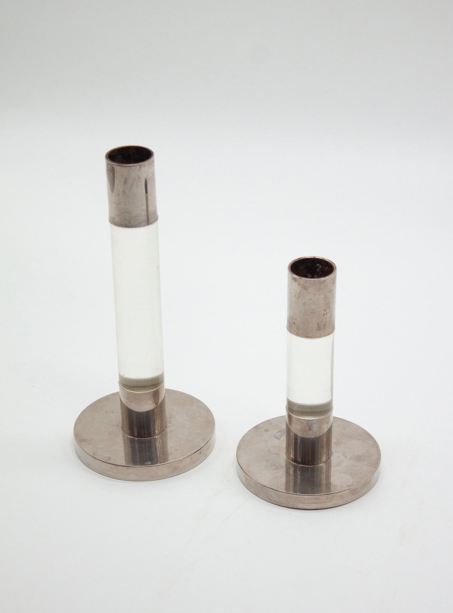 Caravell Design Lucite Candle Holders