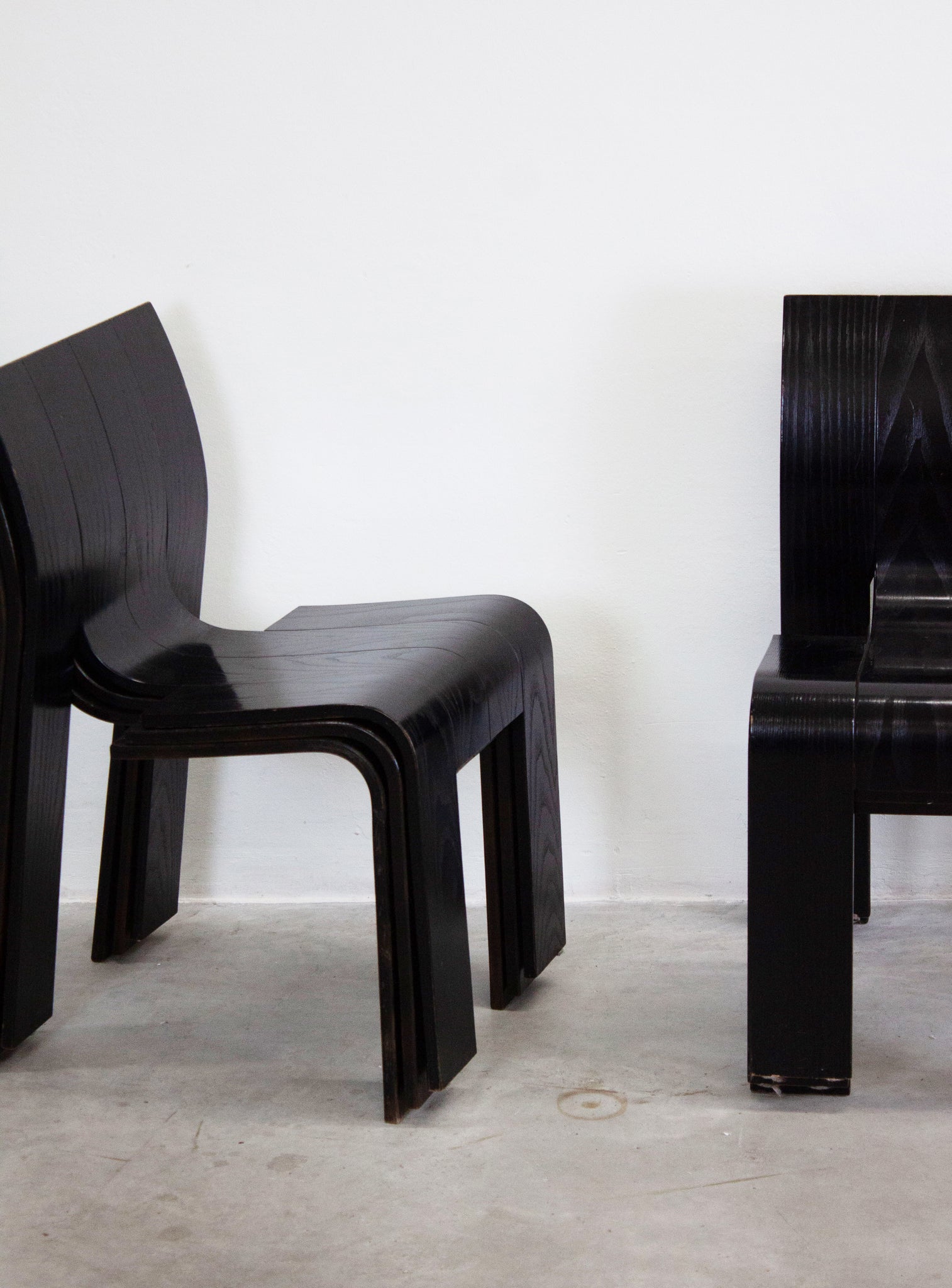 Castelijn Strip Chairs by Gijs Bakker (Black)