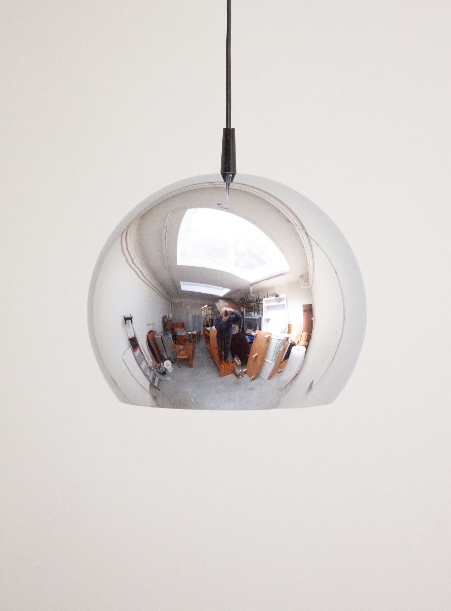 Chrome Sphere Pendant Lamp