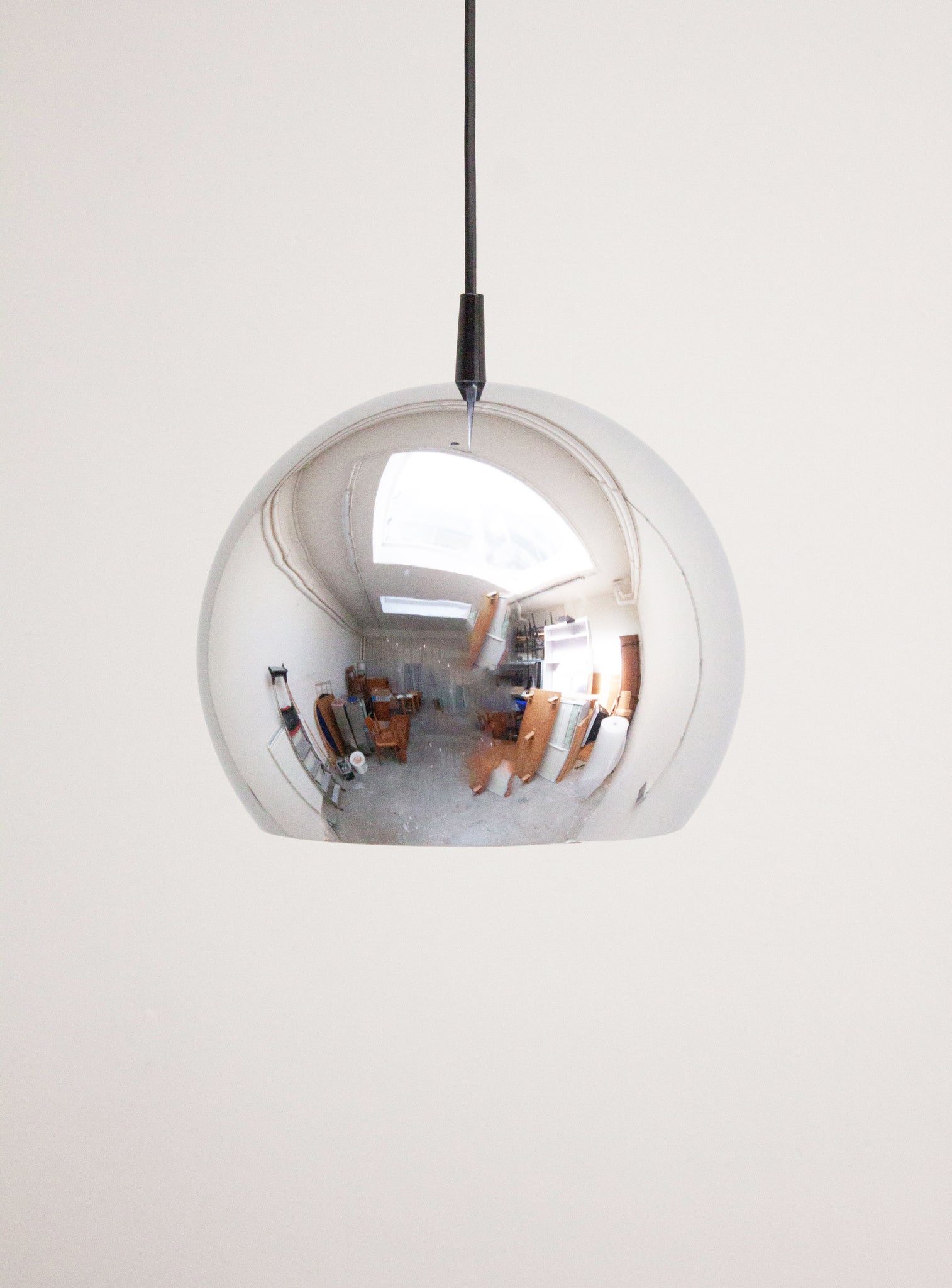 Chrome Sphere Pendant Lamp