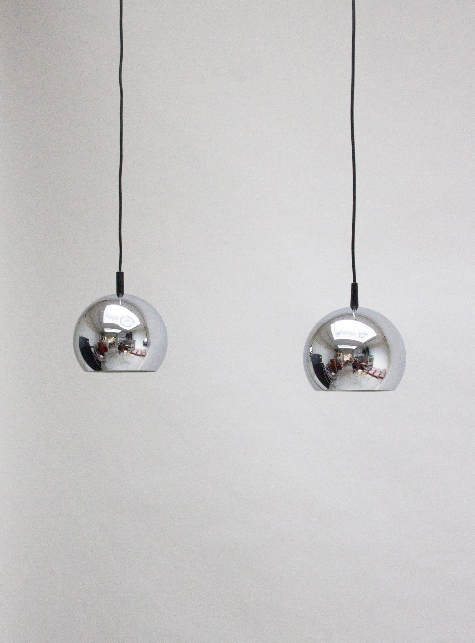 Chrome Sphere Pendant Lamps (Small)
