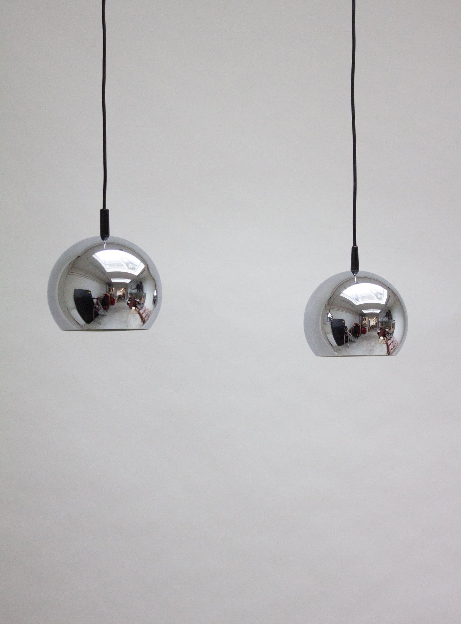 Chrome Sphere Pendant Lamps (Small)