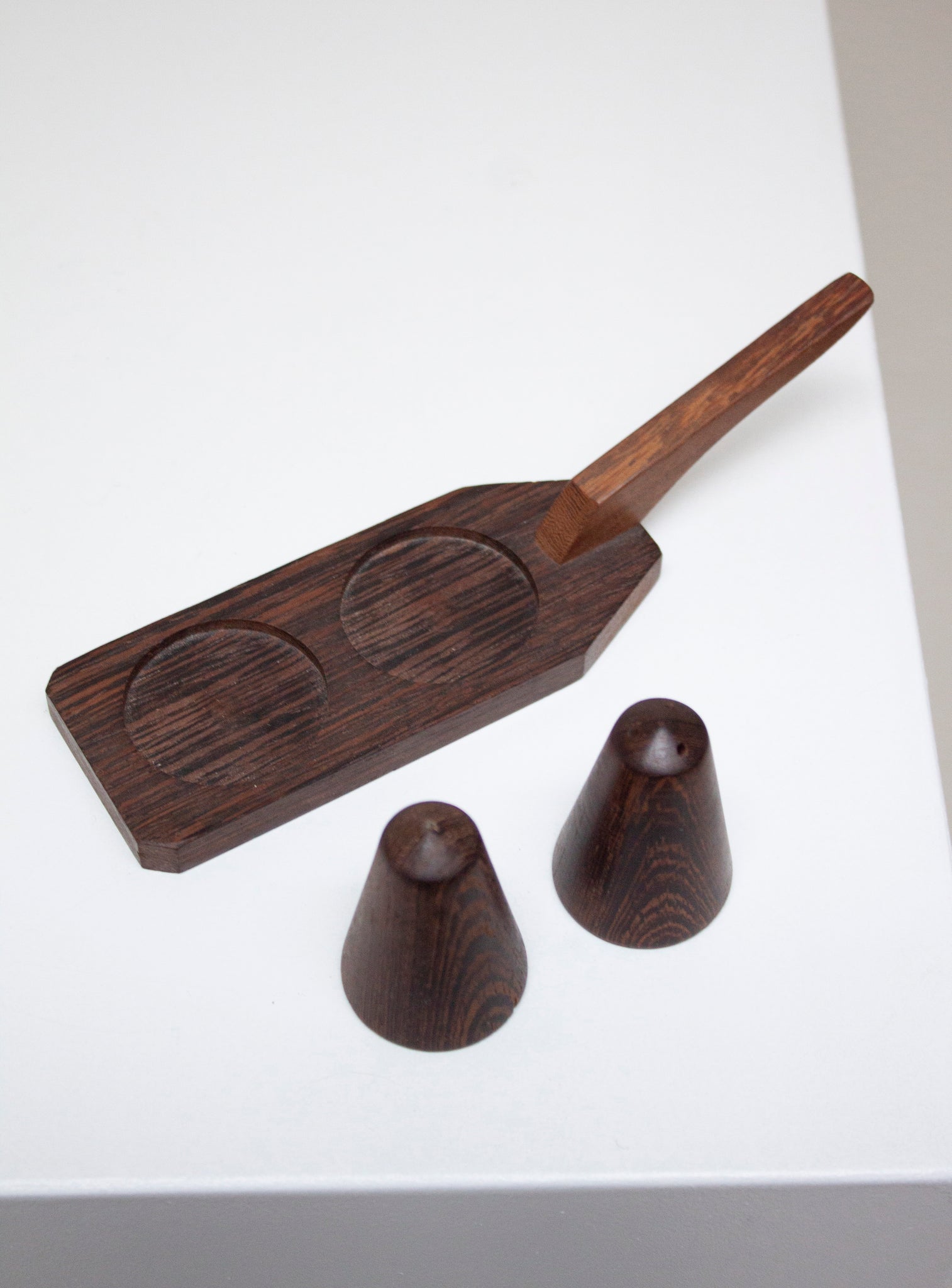 Danish Mahogany Salt & Pepper Shakers