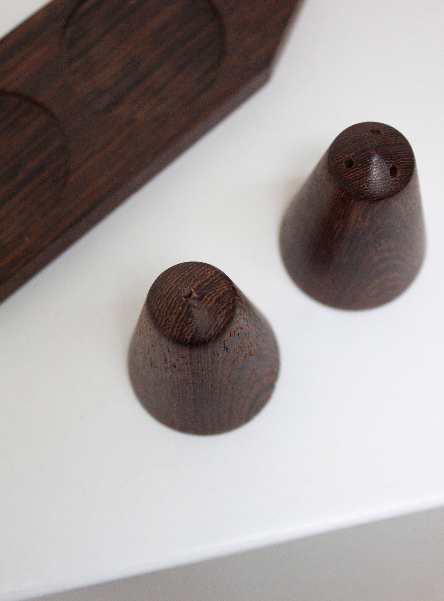 Danish Mahogany Salt & Pepper Shakers
