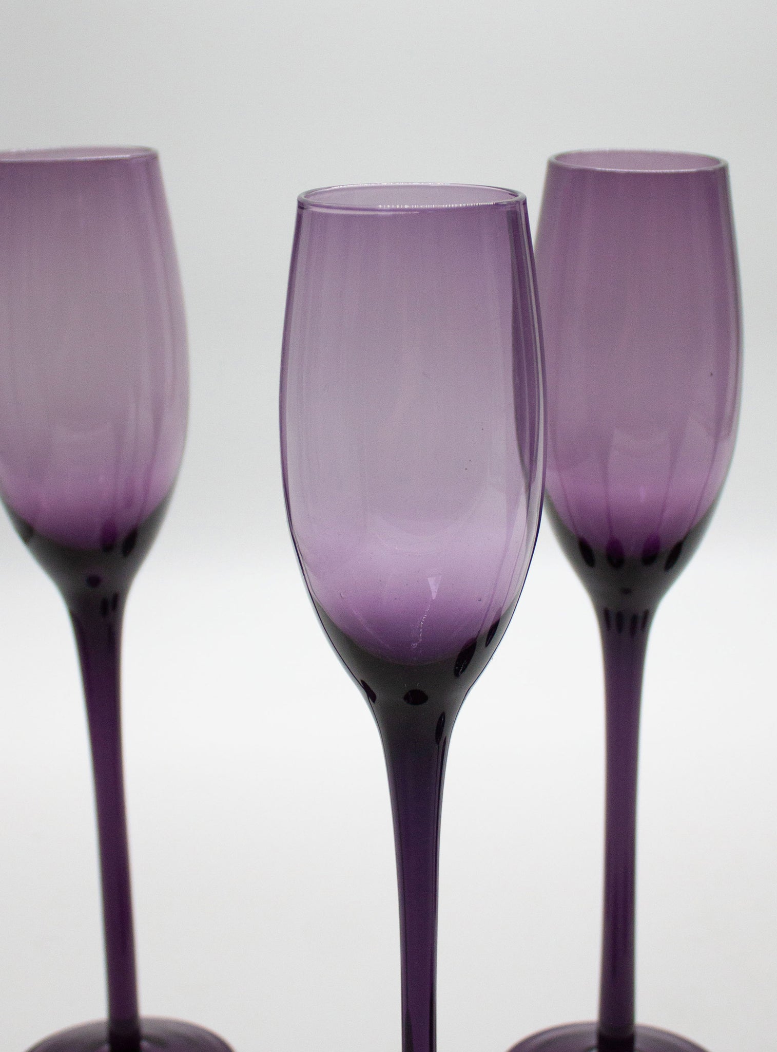 Dark Purple Champagne Glasses (Set of 5)