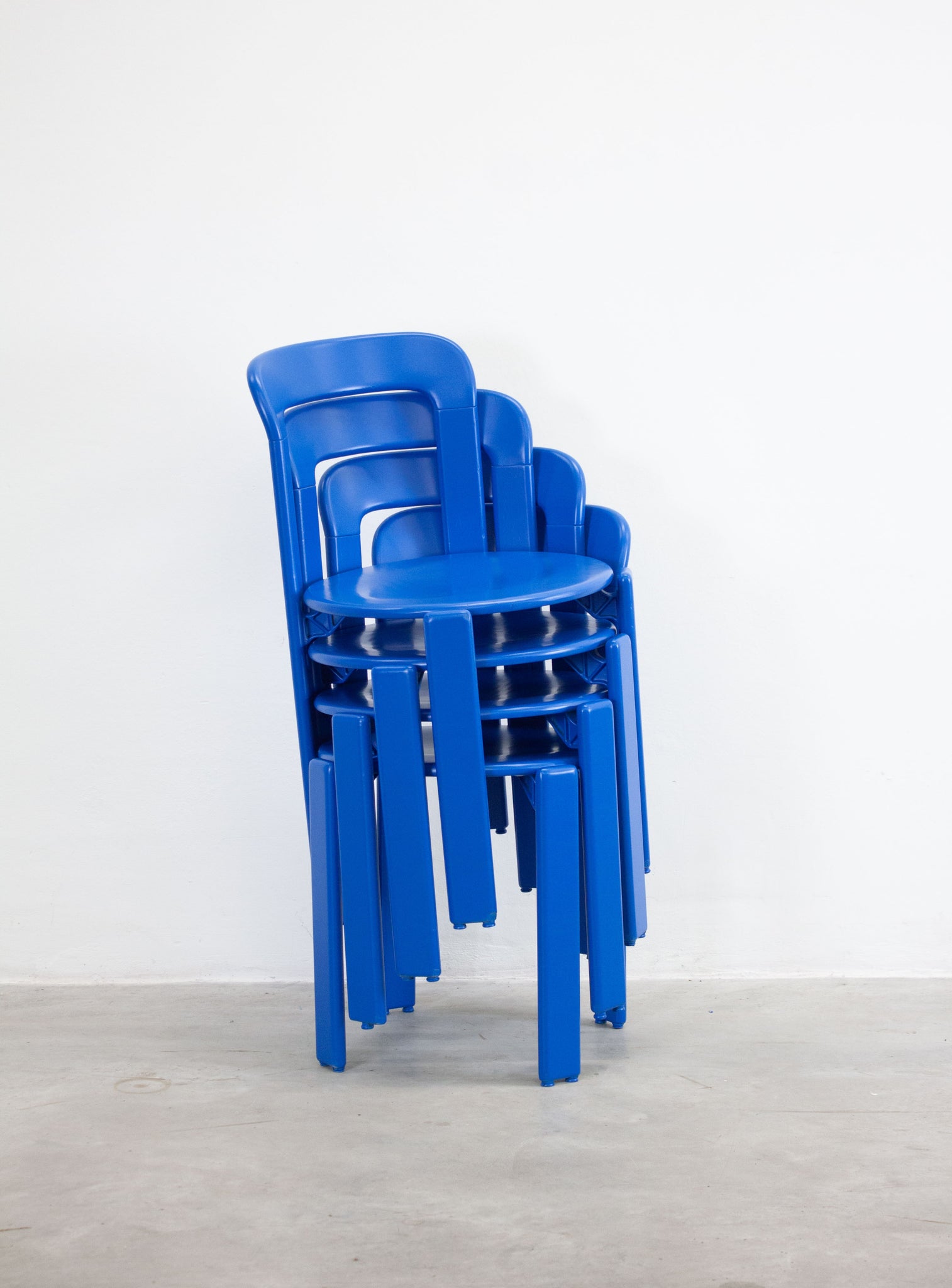 Dietiker Rey Dining Chairs by Bruno Rey (Cobalt Blue)