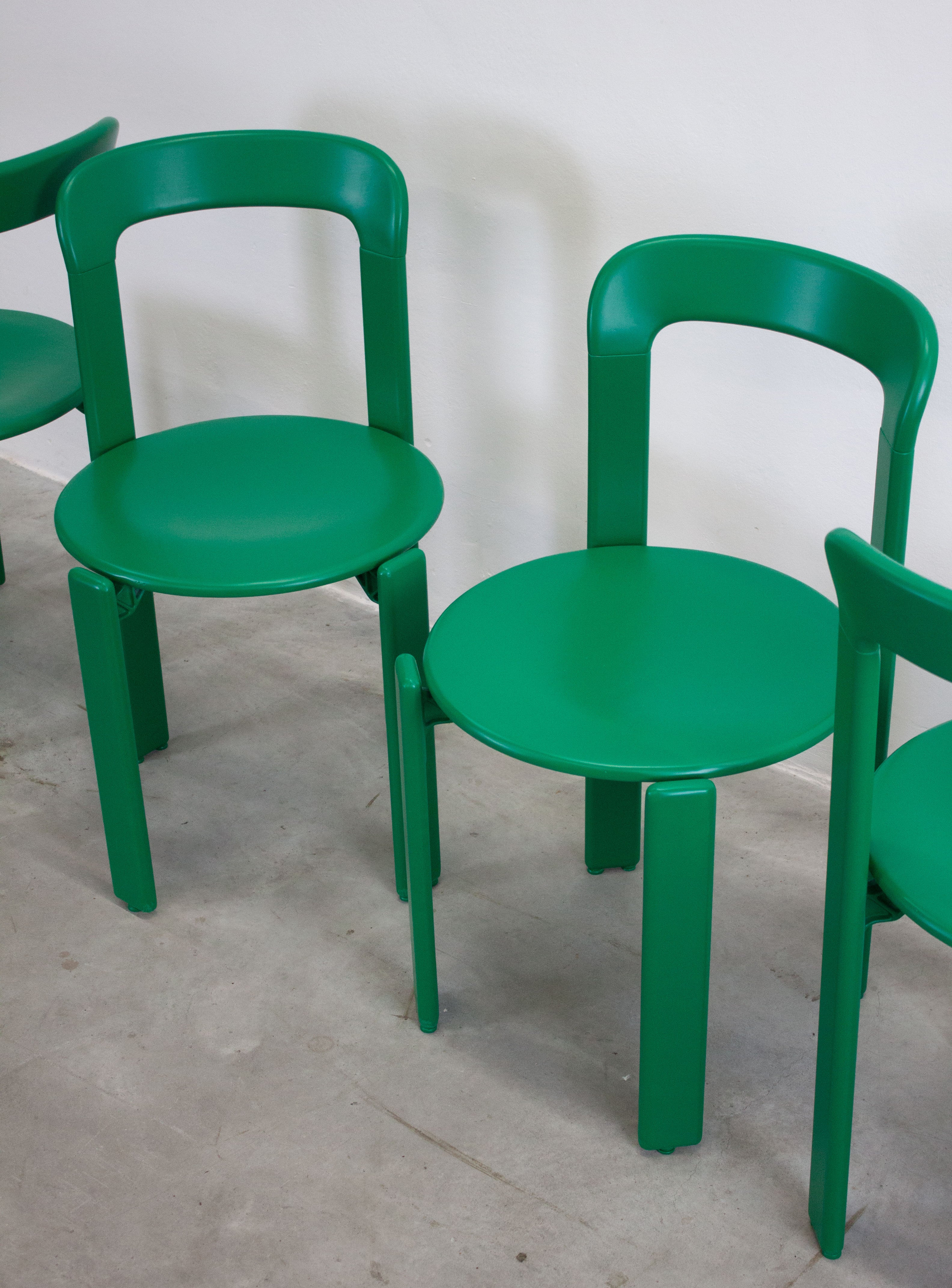 Dietiker Rey Dining Chairs by Bruno Rey (Green) – JUKI AMSTERDAM