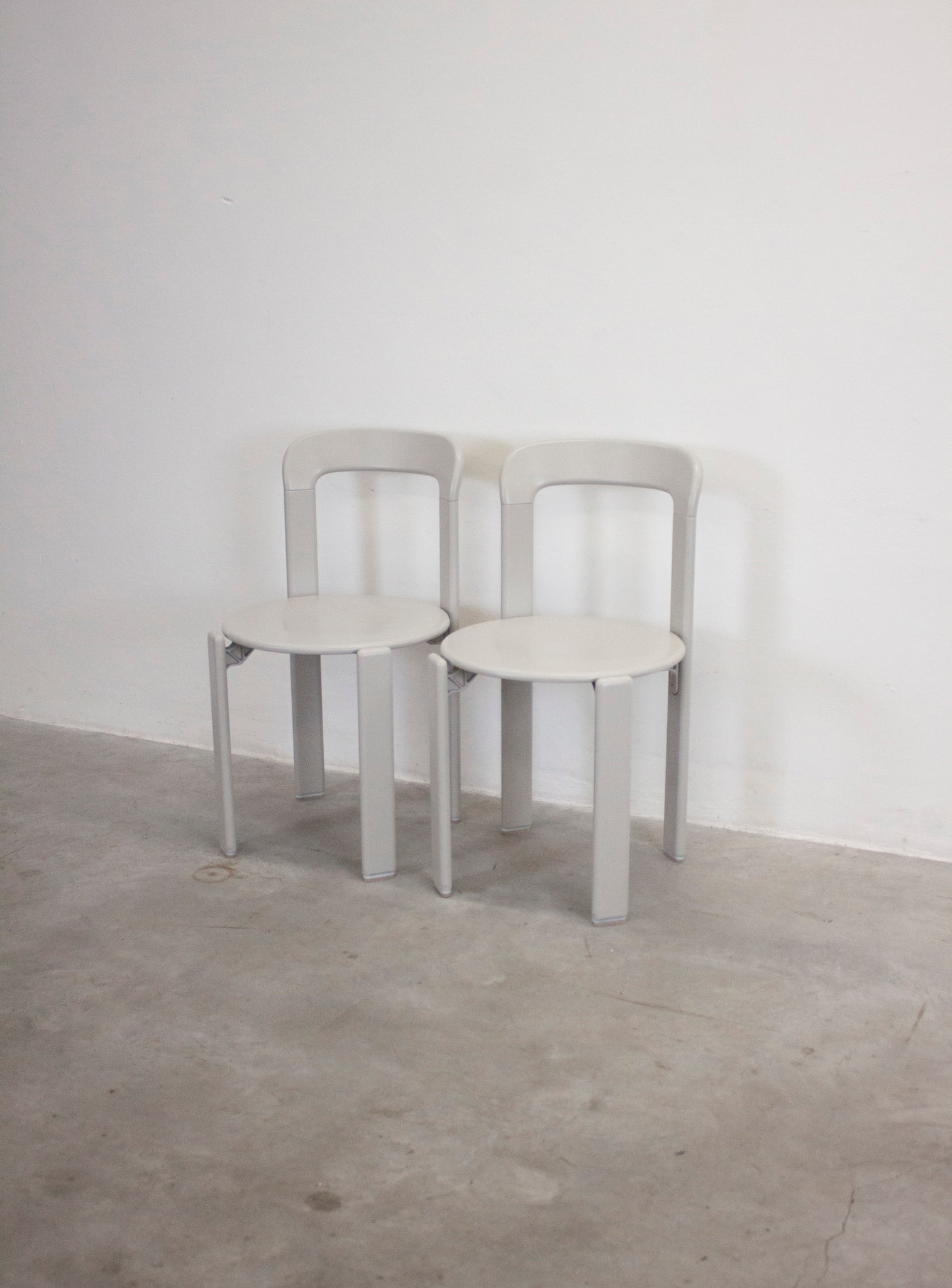 Dietiker Rey Dining Chairs by Bruno Rey (Grey)