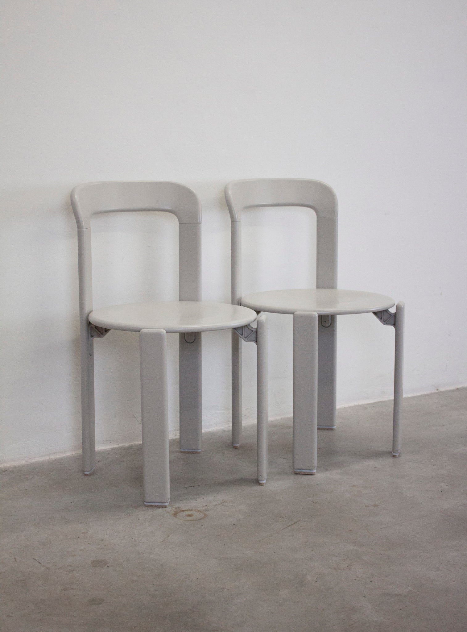 Dietiker Rey Dining Chairs by Bruno Rey (Grey)