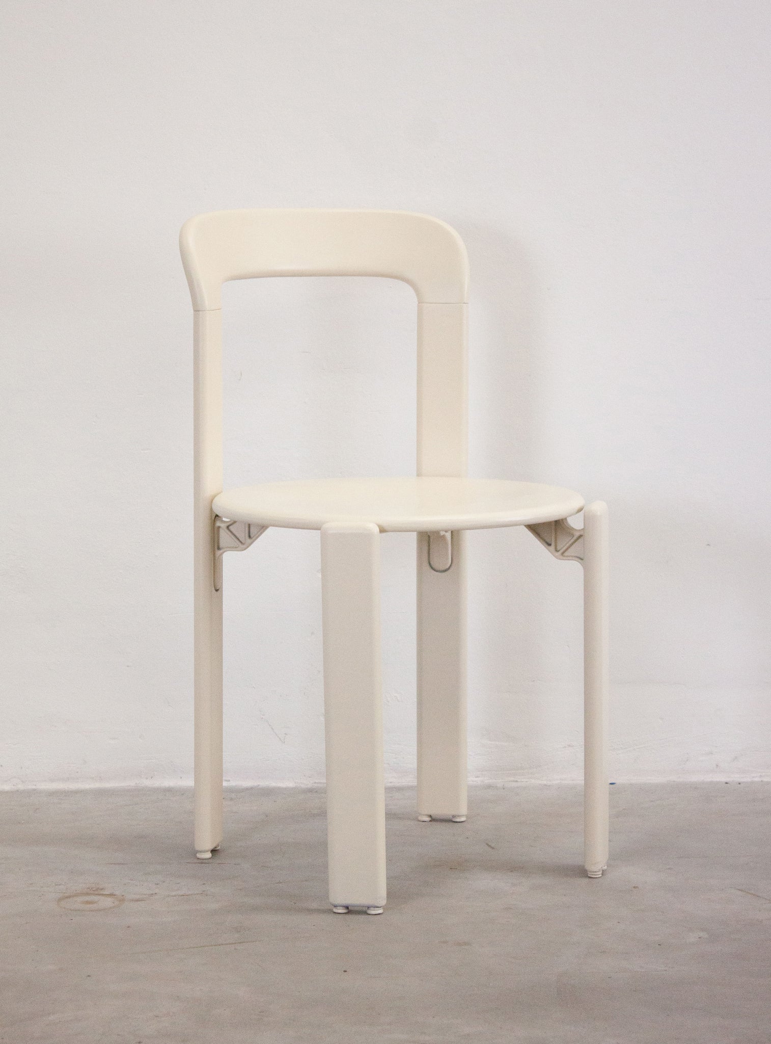 Dietiker Rey Dining Chairs by Bruno Rey (Ivory White)