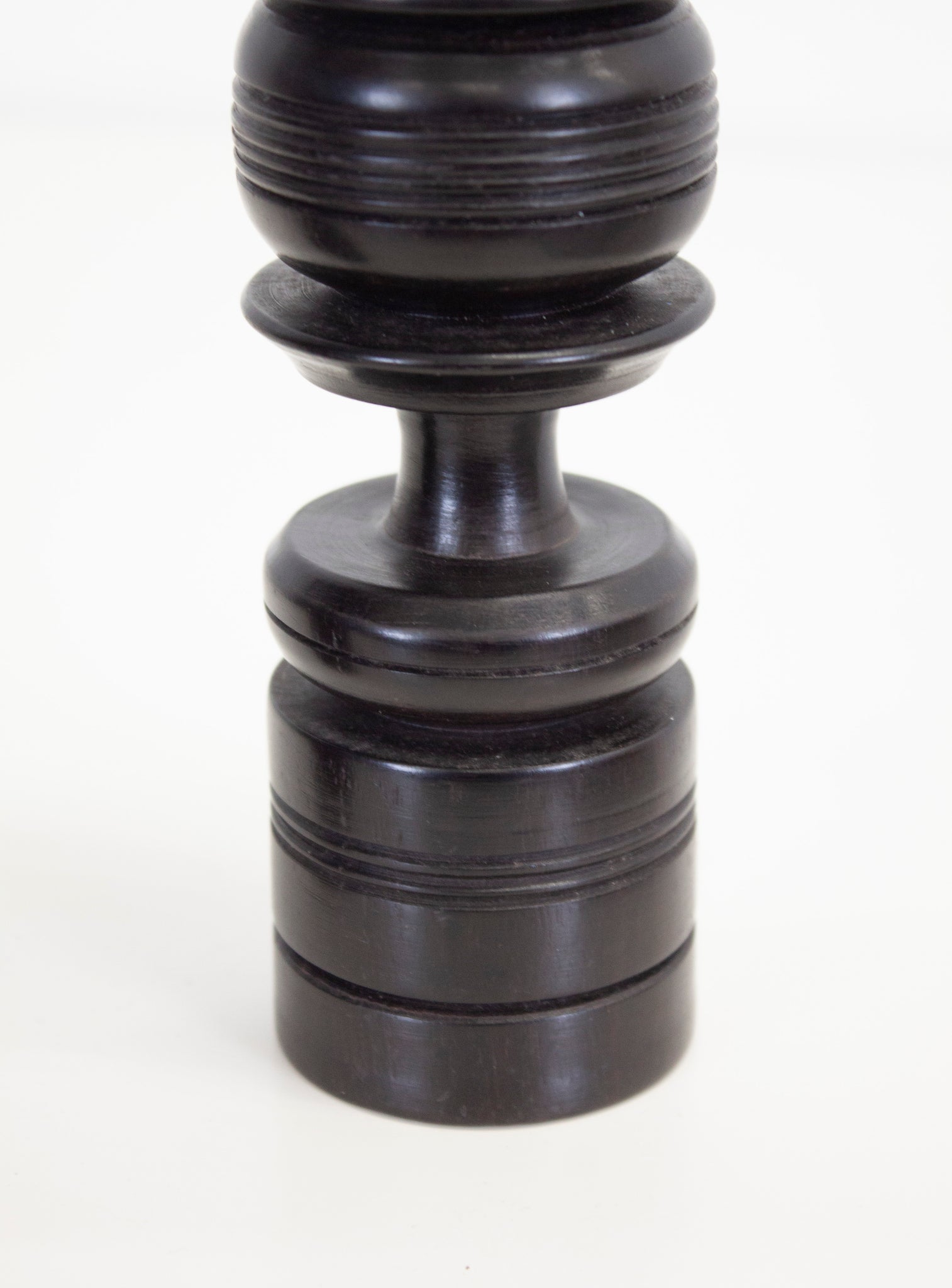 Ebony Wood Turned Candle Sticks
