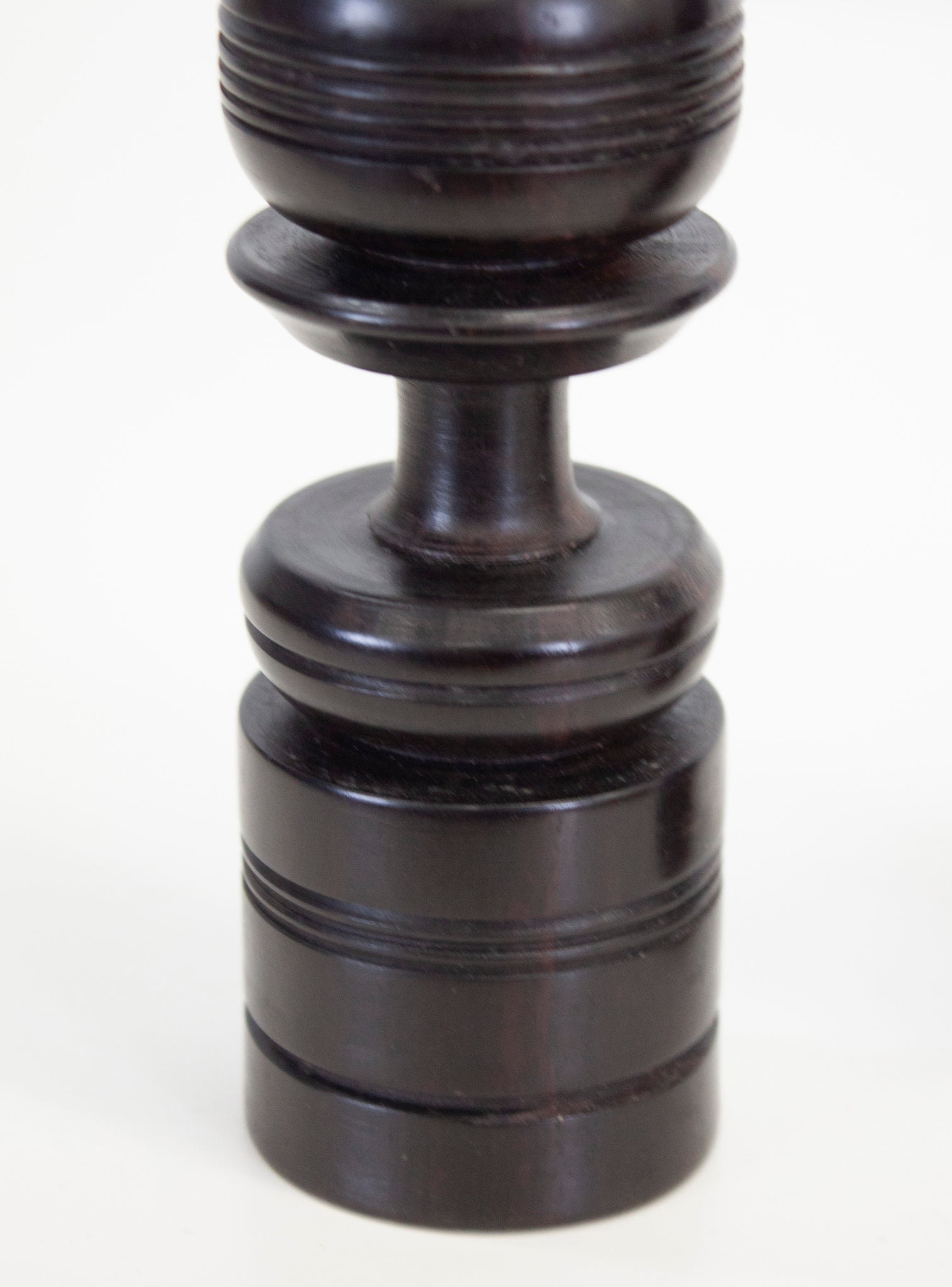 Ebony Wood Turned Candle Sticks