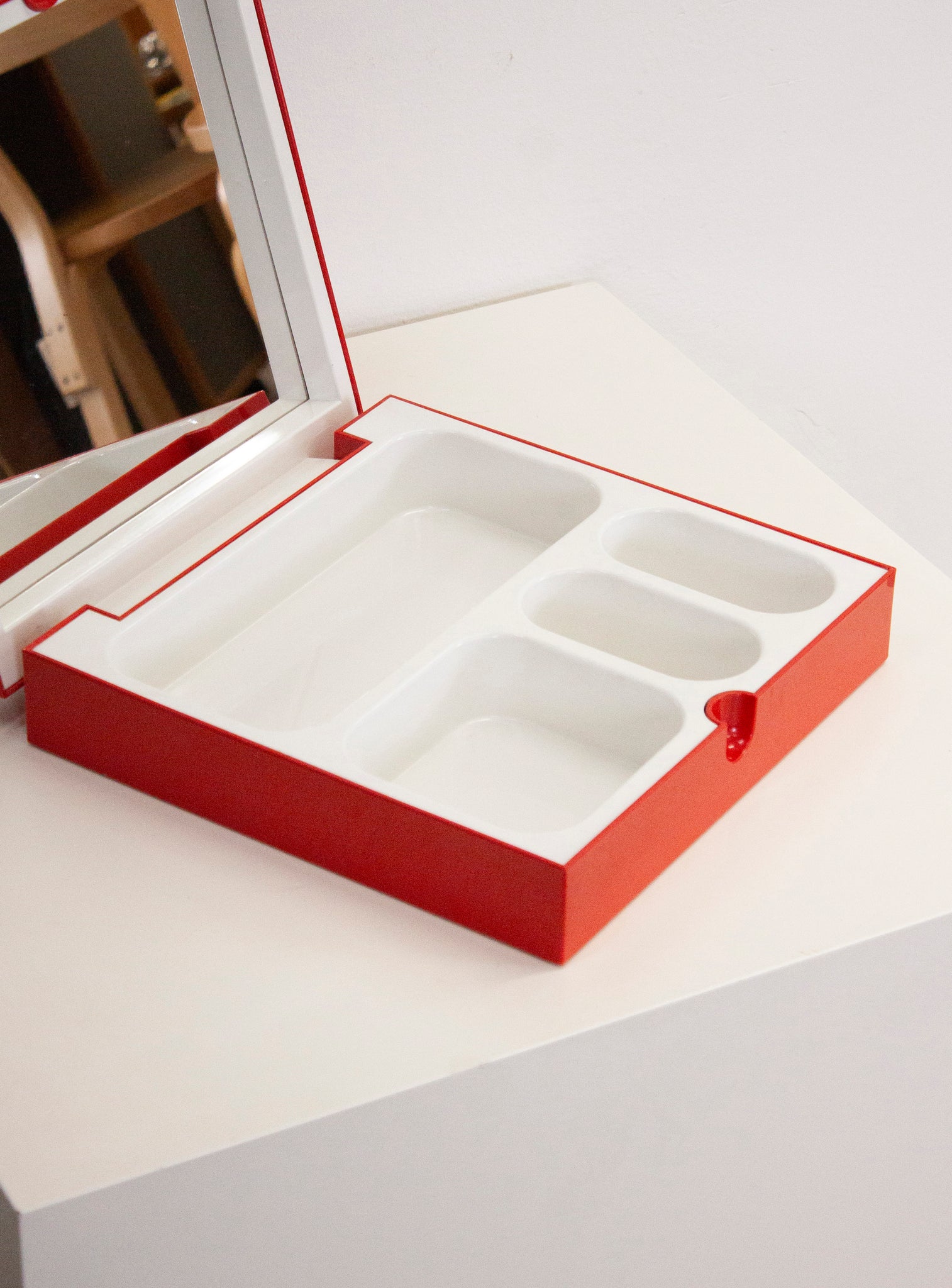 Gedy Vanity Box with Mirror by Makio Hasuike (Red)