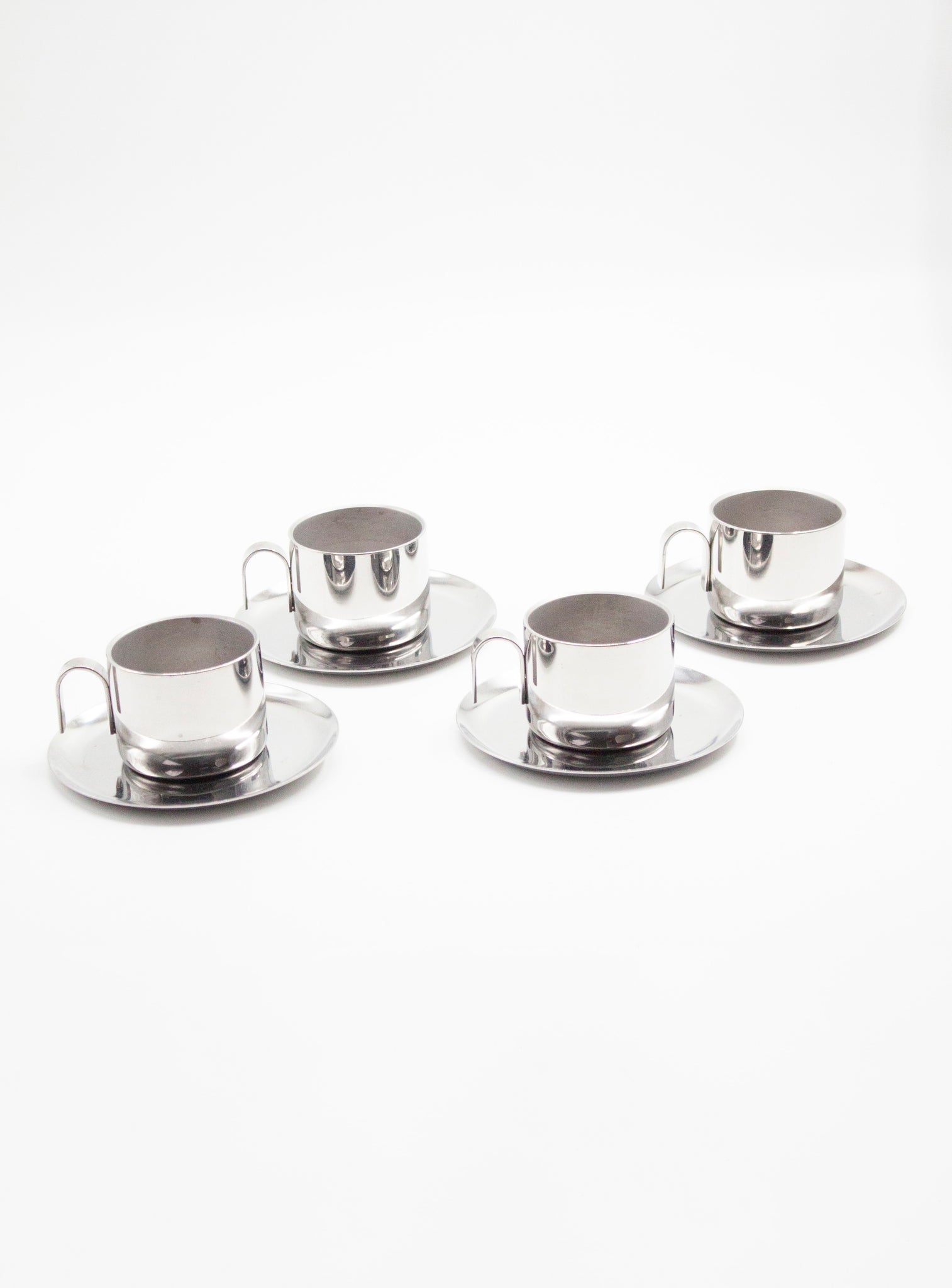 Guido Bergna Stainless Steel Espresso Cup & Saucer