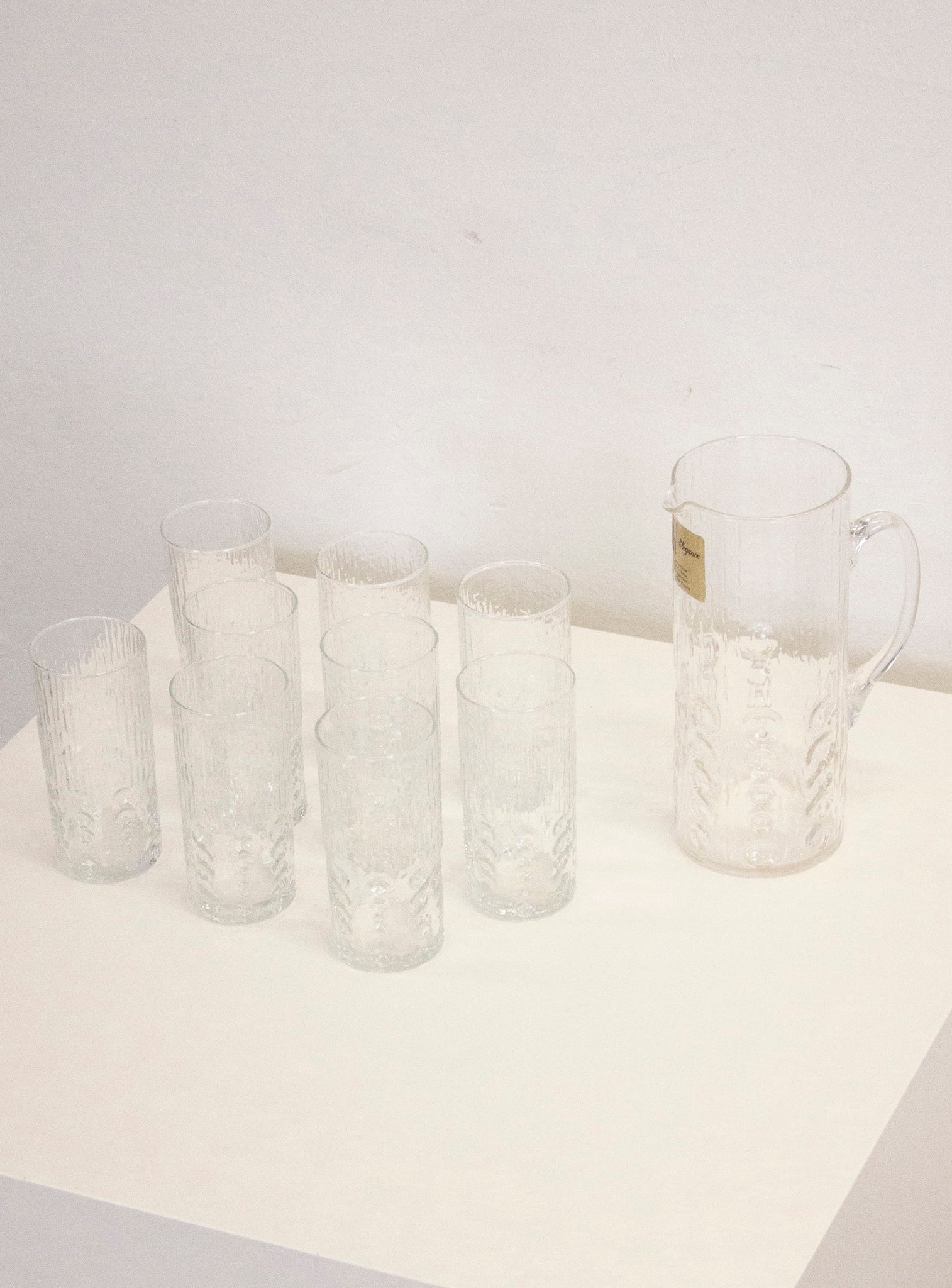 JH Elegance England Long Drink Glasses & Pitcher