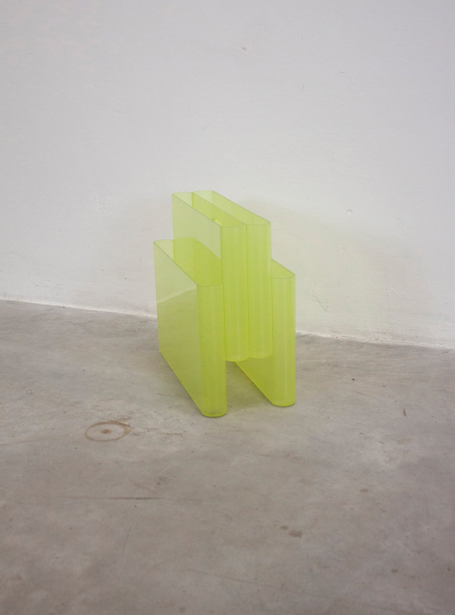 Kartell Magazine Rack by Giotto Stoppino (Neon Green)