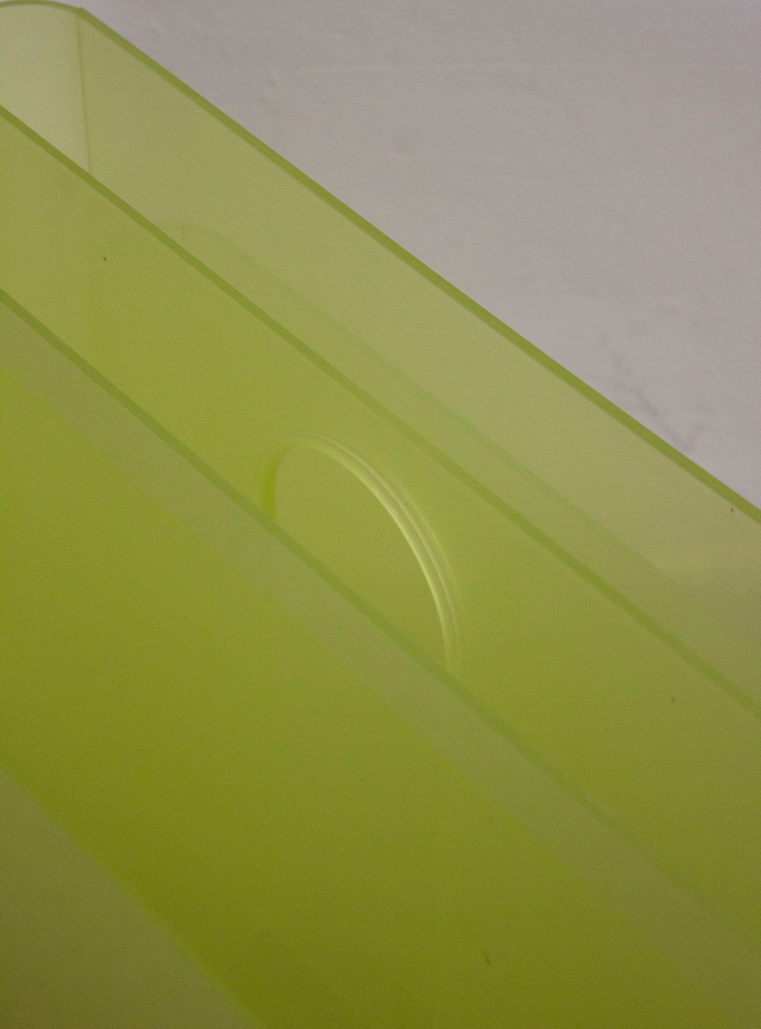 Kartell Magazine Rack by Giotto Stoppino (Neon Green)