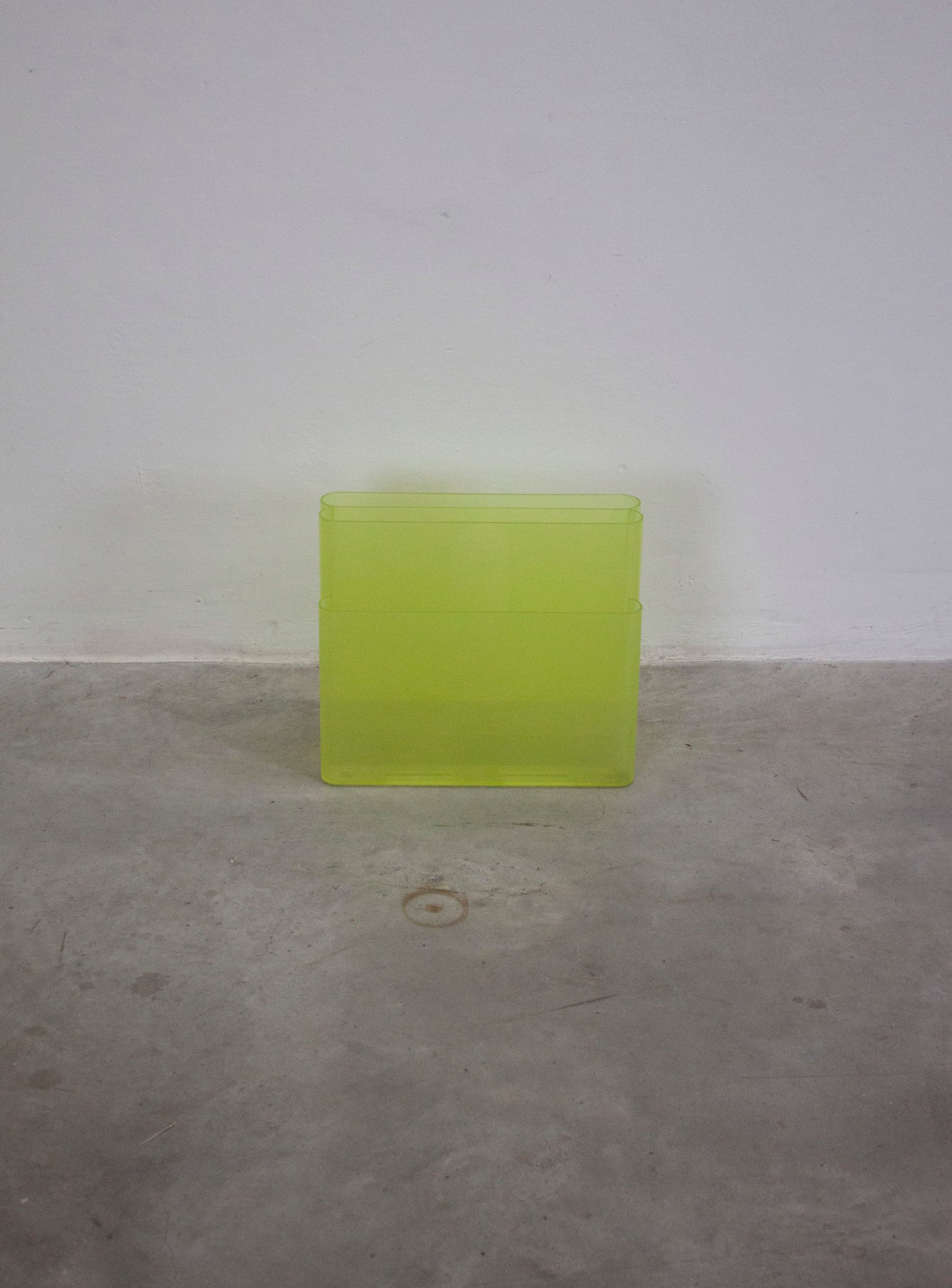 Kartell Magazine Rack by Giotto Stoppino (Neon Green)