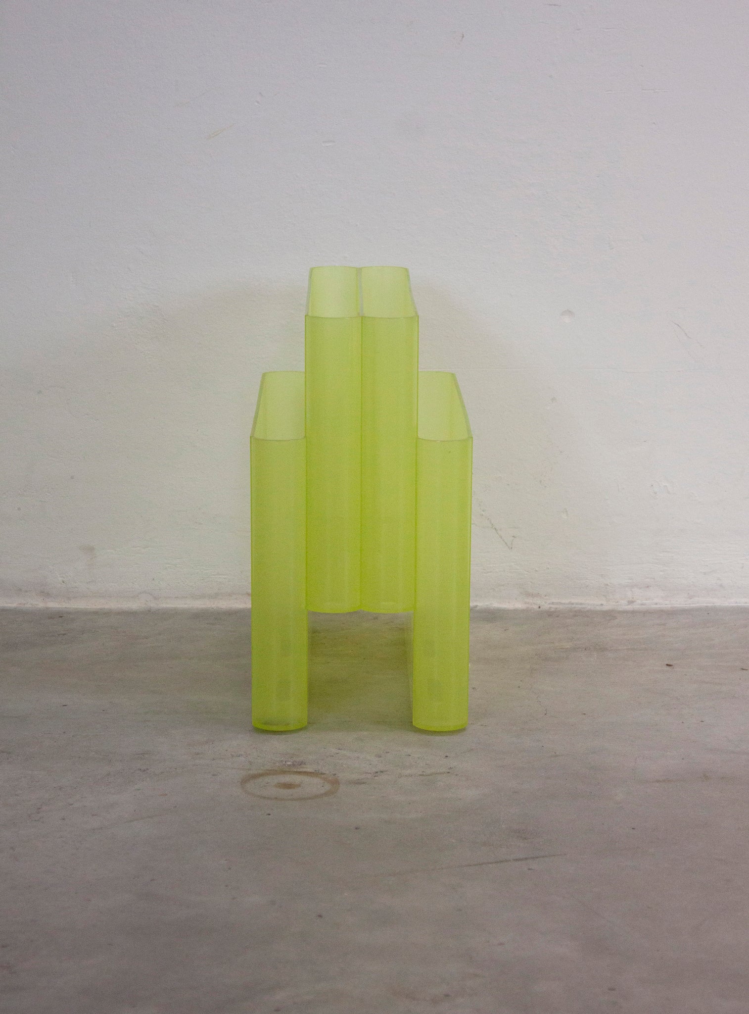 Kartell Magazine Rack by Giotto Stoppino (Neon Green)