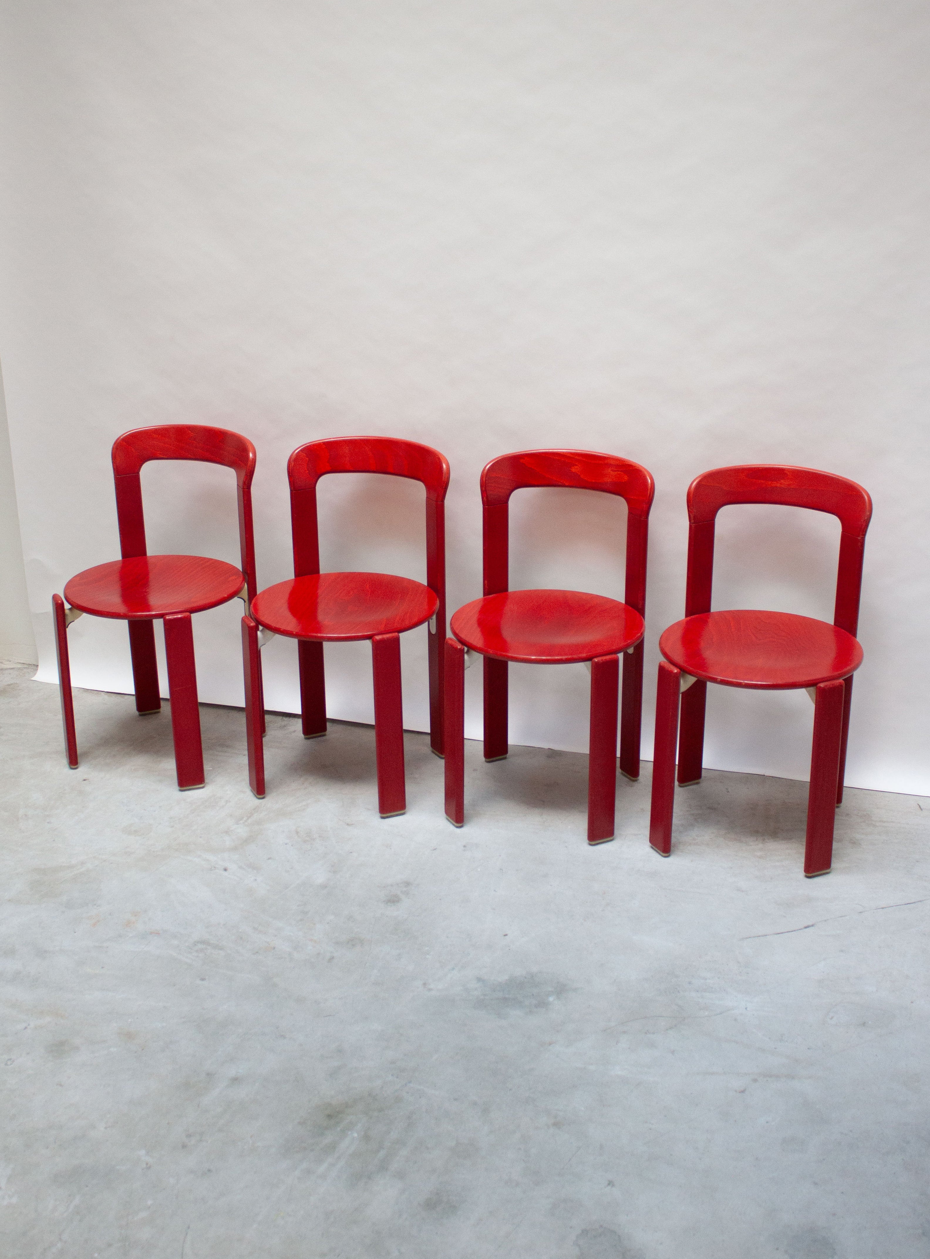 Kusch+Co Rey Dining Chairs by Bruno Rey (Red) – JUKI AMSTERDAM