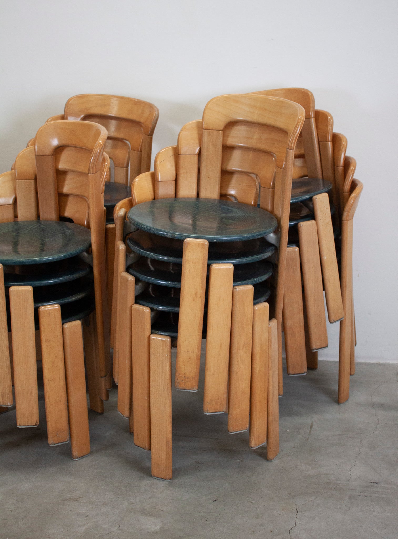 Kusch+Co Rey Dining Chairs by Bruno Rey (Beech/Green)