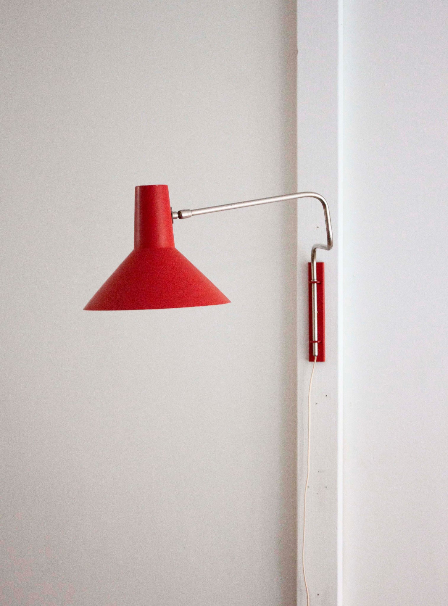 Anvia Elbow Wall Lamp by J.J.M. Hoogervorst (Red)