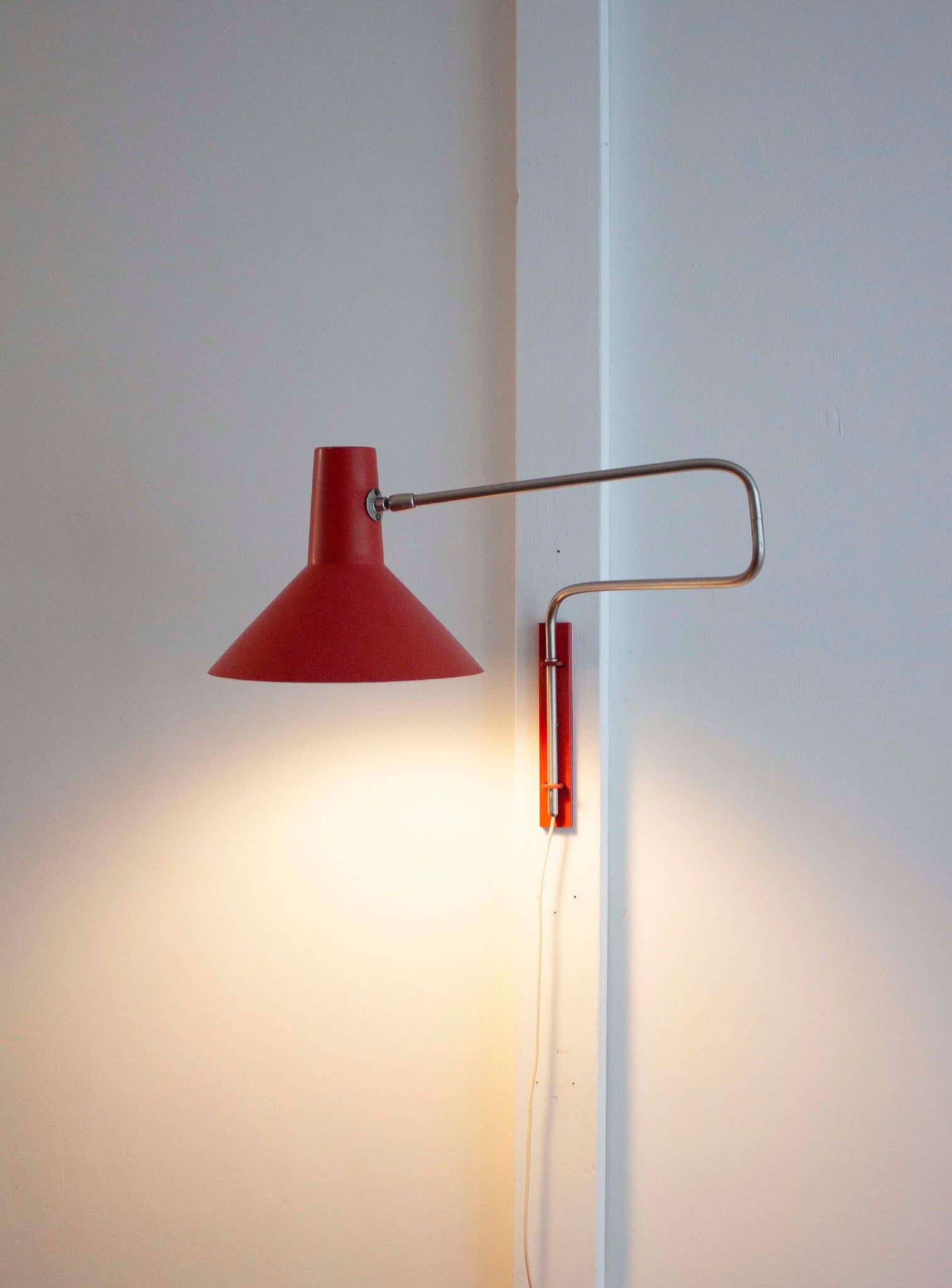 Anvia Elbow Wall Lamp by J.J.M. Hoogervorst (Red)