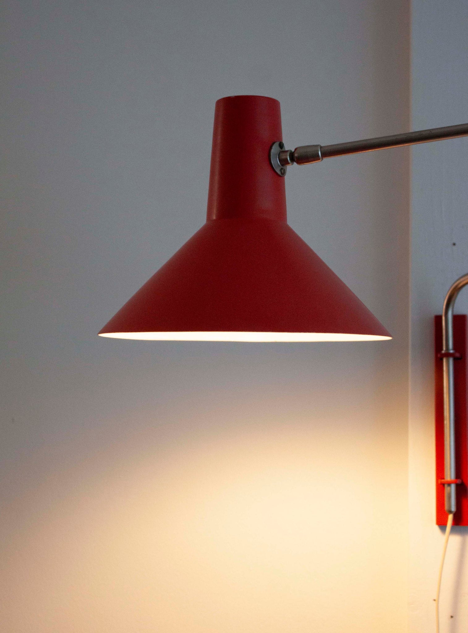 Anvia Elbow Wall Lamp by J.J.M. Hoogervorst (Red)