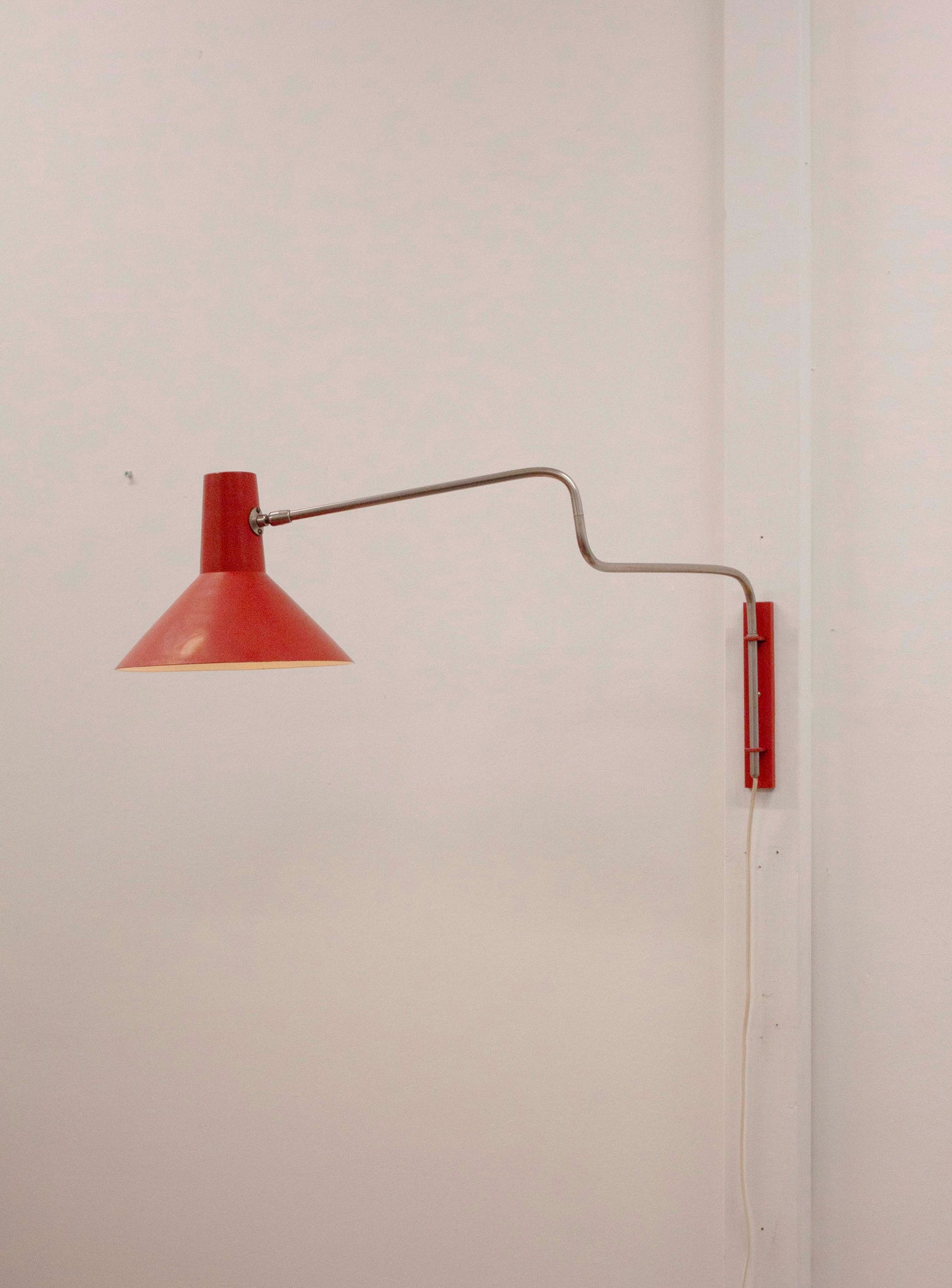 Anvia Elbow Wall Lamp by J.J.M. Hoogervorst (Red)