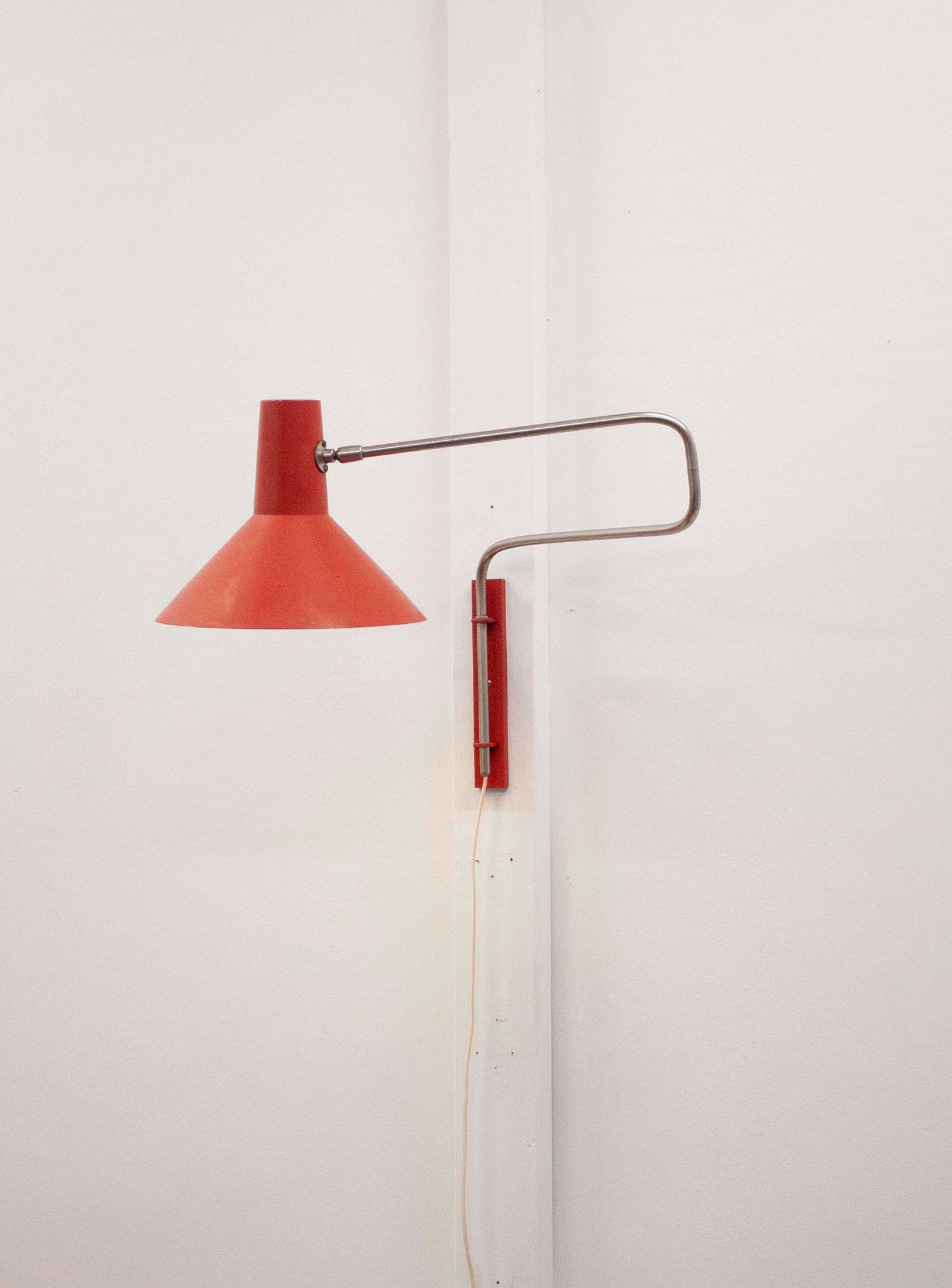 Anvia Elbow Wall Lamp by J.J.M. Hoogervorst (Red)