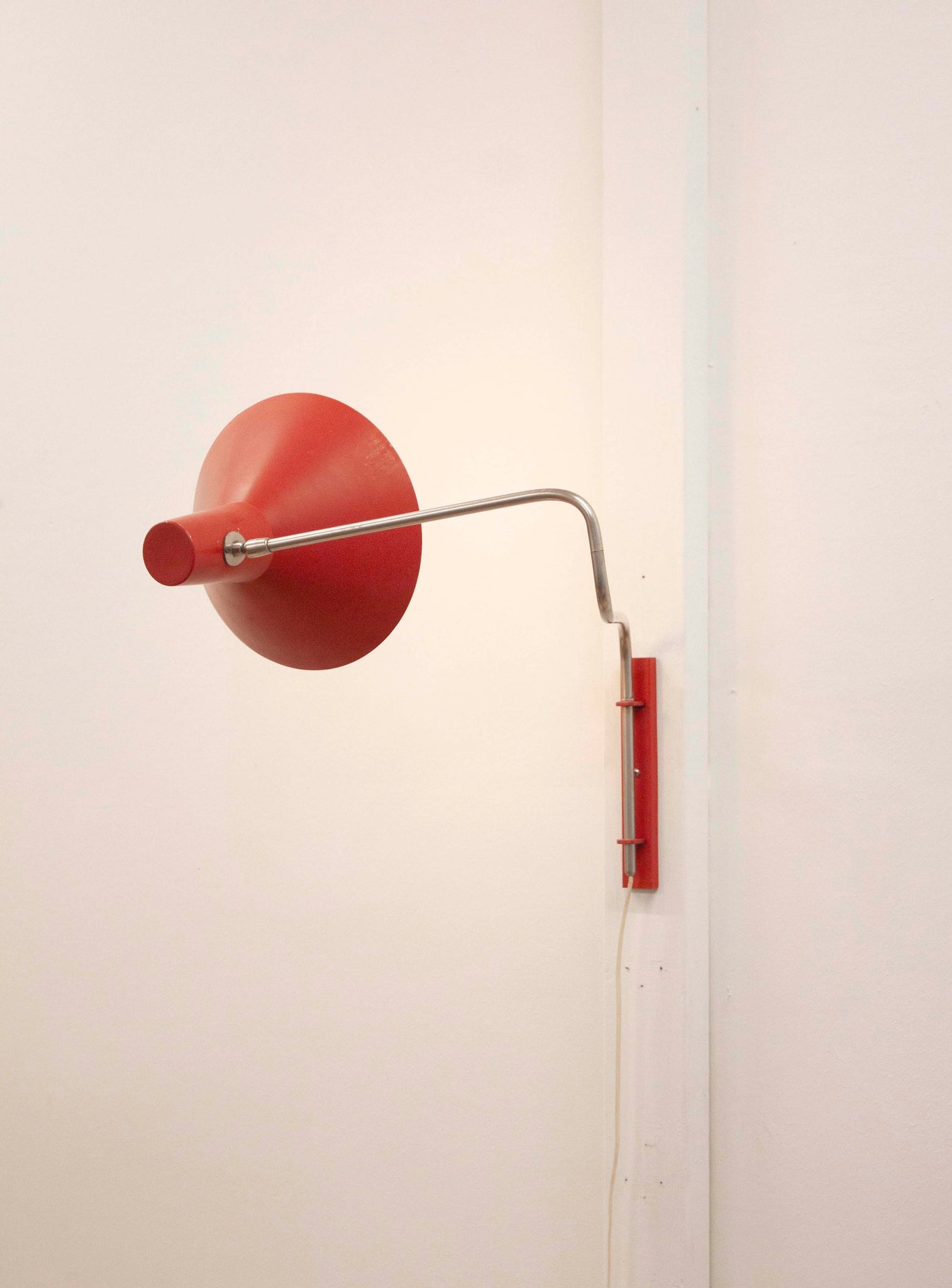 Anvia Elbow Wall Lamp by J.J.M. Hoogervorst (Red)