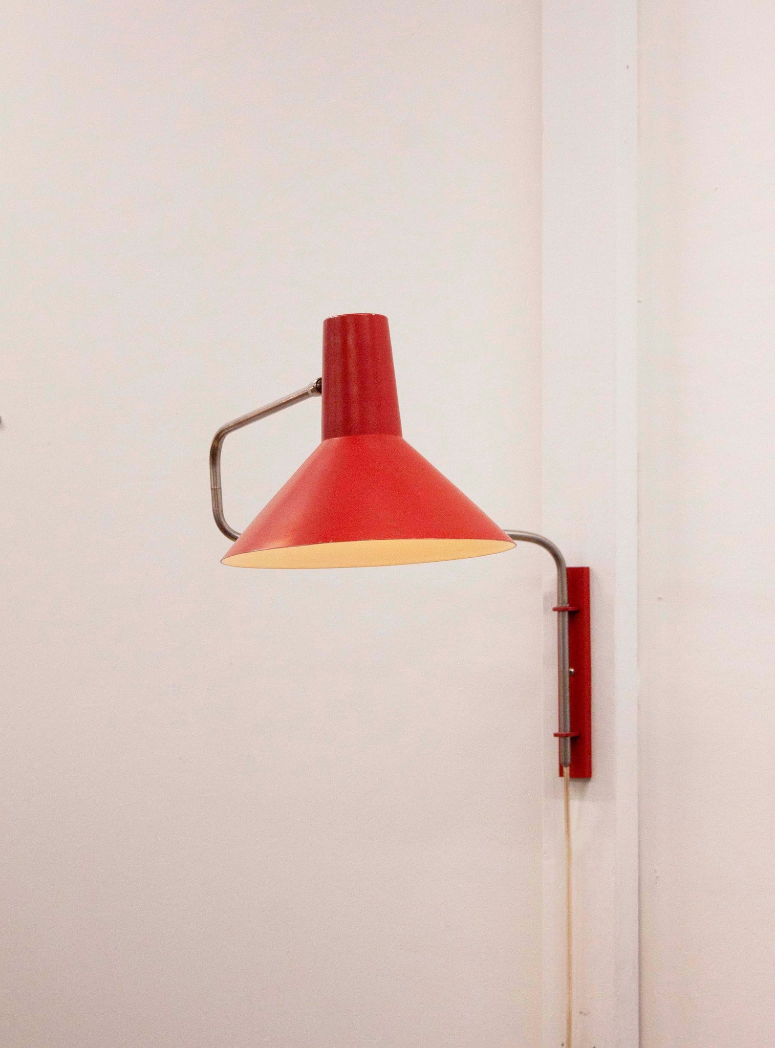 Anvia Elbow Wall Lamp by J.J.M. Hoogervorst (Red)