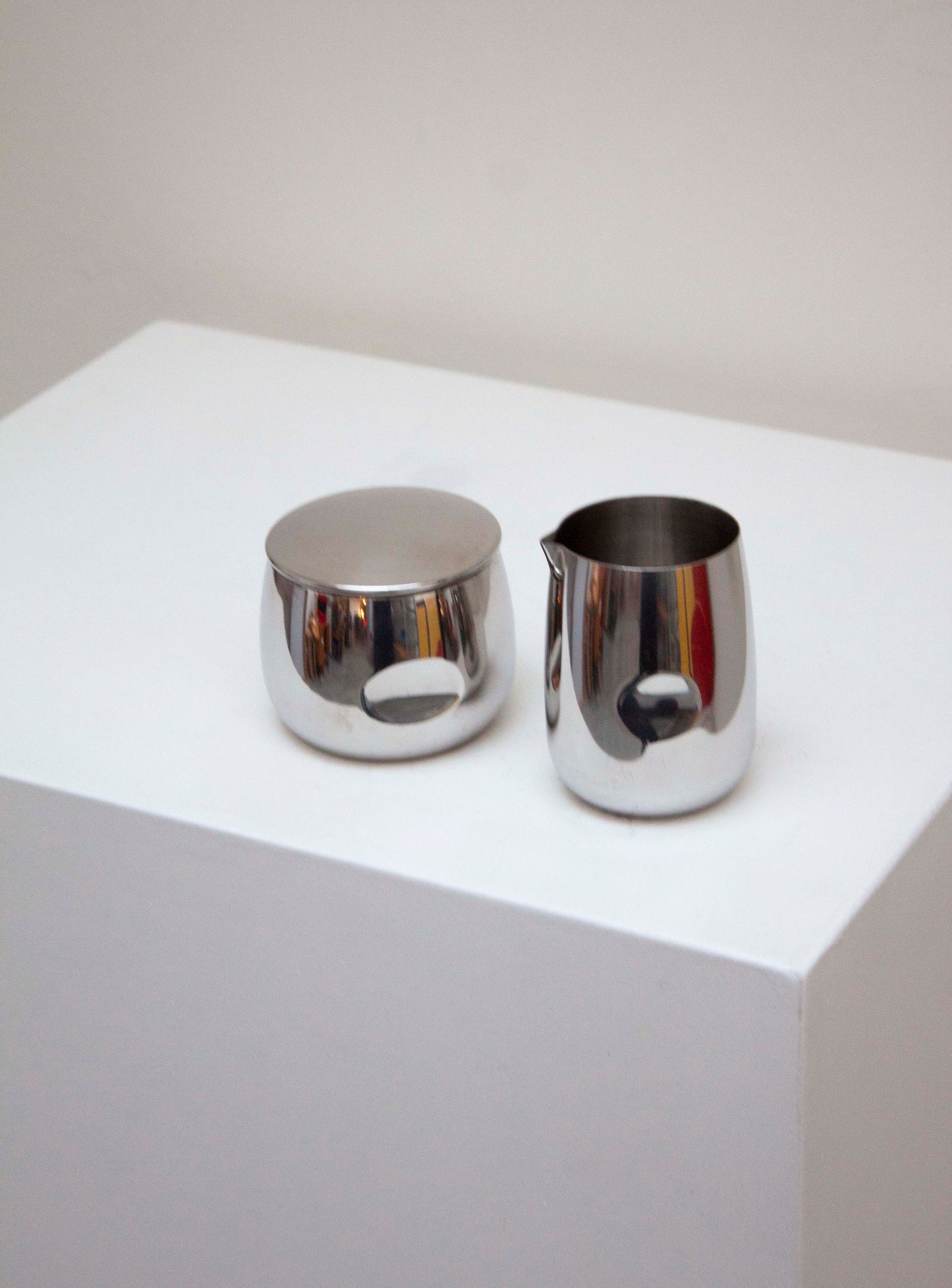 AMC Italy Stainless Steel Sugar Bowl & Milk Jug Set