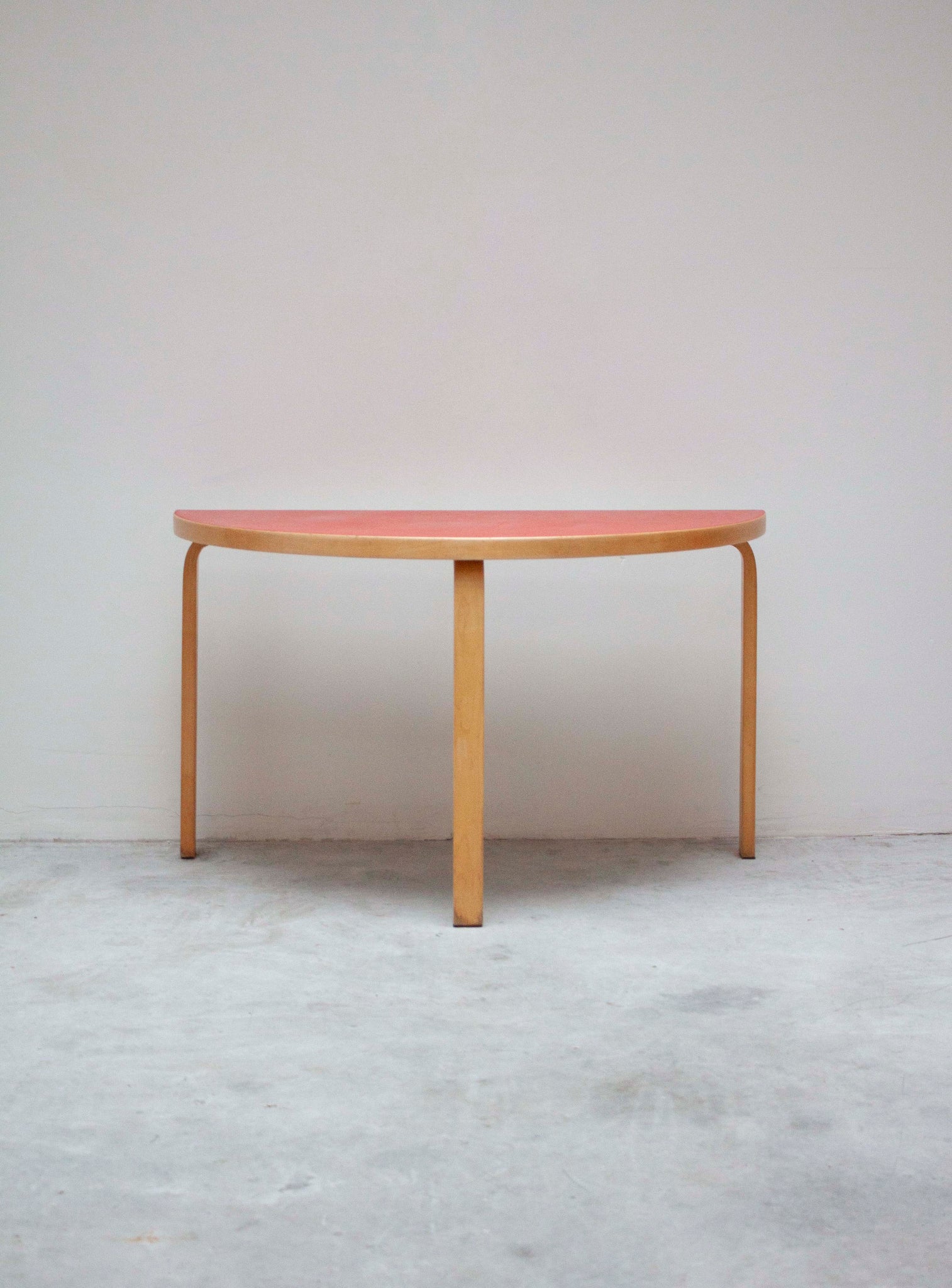 Artek 95 Half Round Dining Table by Alvar Aalto (Red)
